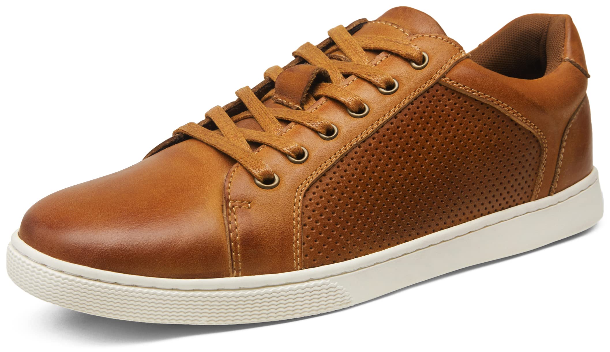 Jousen Men's Fashion Leather Sneakers - Casual Dress Oxford Shoes for Work, Walking & Everyday Wear