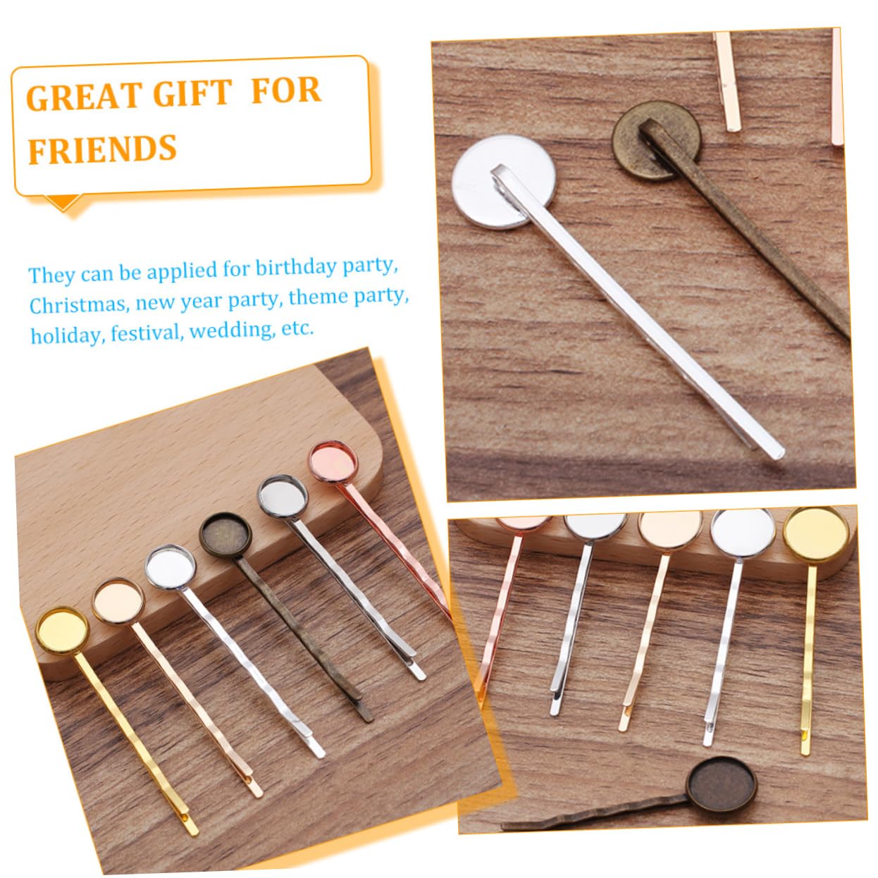 FOMIYES Small Hair Clips for Women - Colorful DIY Hair Accessories & Hair Ornaments - Perfect for Everyday Wear, Parties, and Special Occasions