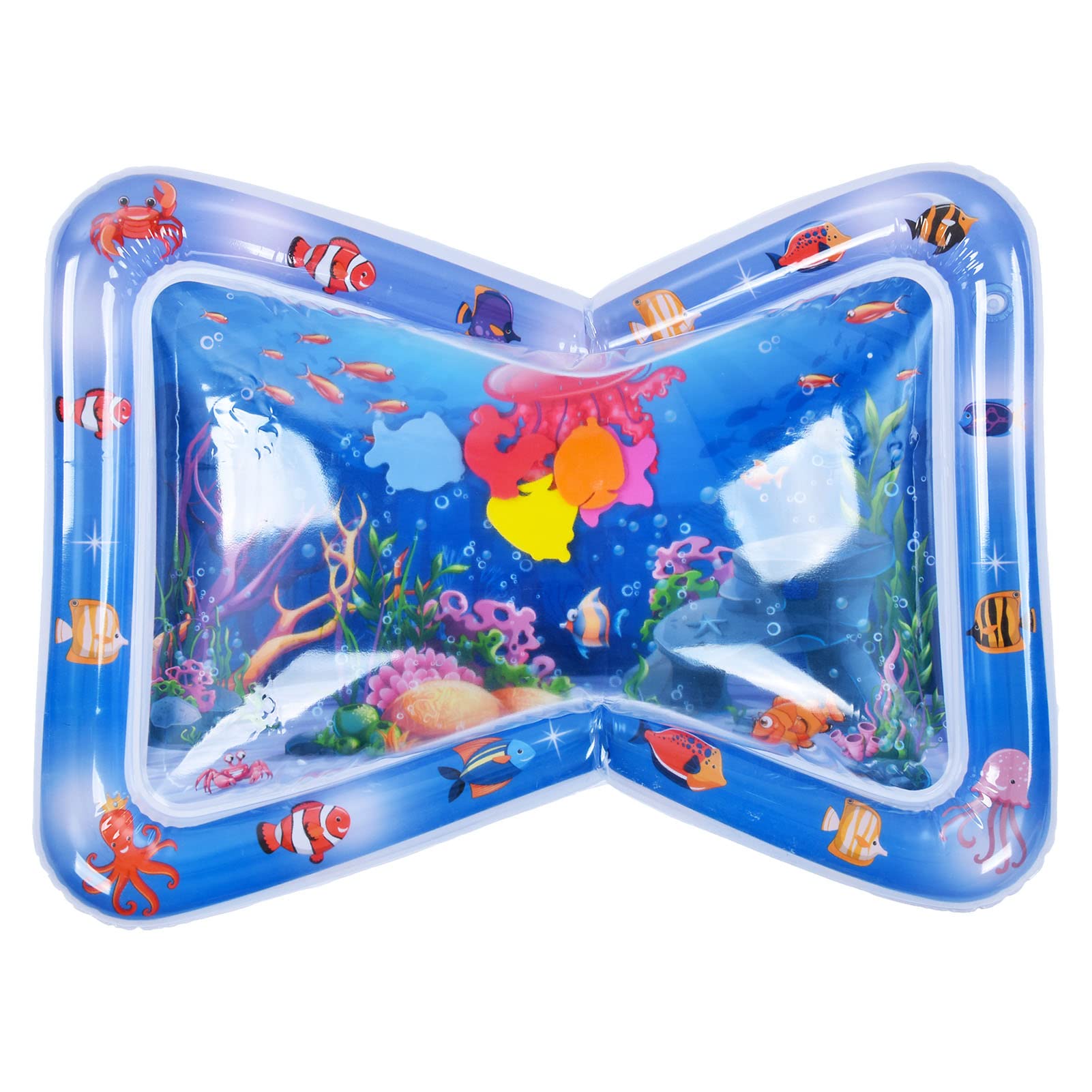 YOUTHINK Baby Water Play Mat - 2Pcs Foldable Inflatable Tummy Time Activity Cushion for Infants 1-3 Years Old | Sensory Developmental Toy for Newborn Boys & Girls | Perfect Gift for Summer Backyard Fun & Indoor Playtime