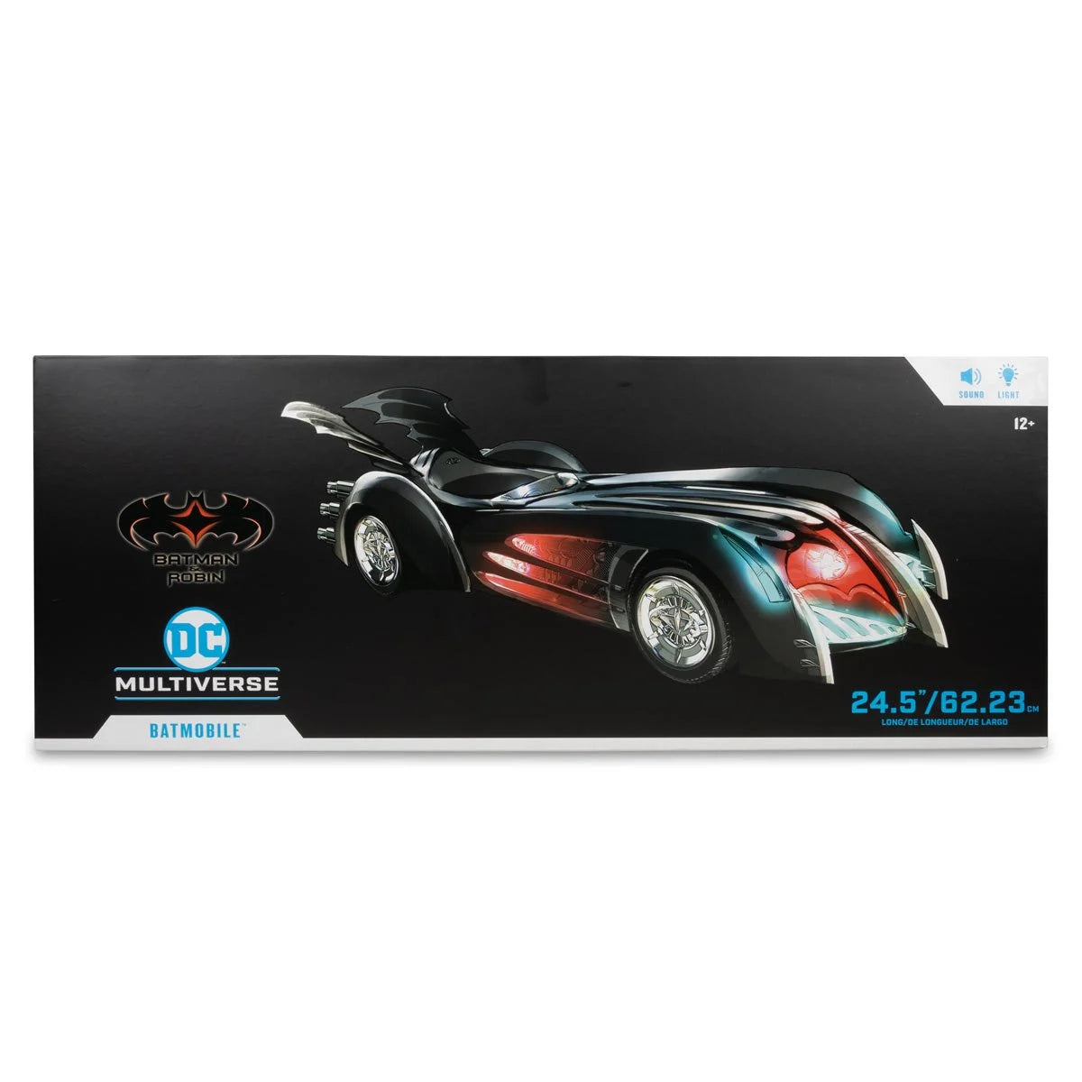 Batman & Robin DC Multiverse Batmobile with Lights & Sound - Collectible Action Figure Toy for Kids & Adults - Perfect for Play, Display & Superhero Fans