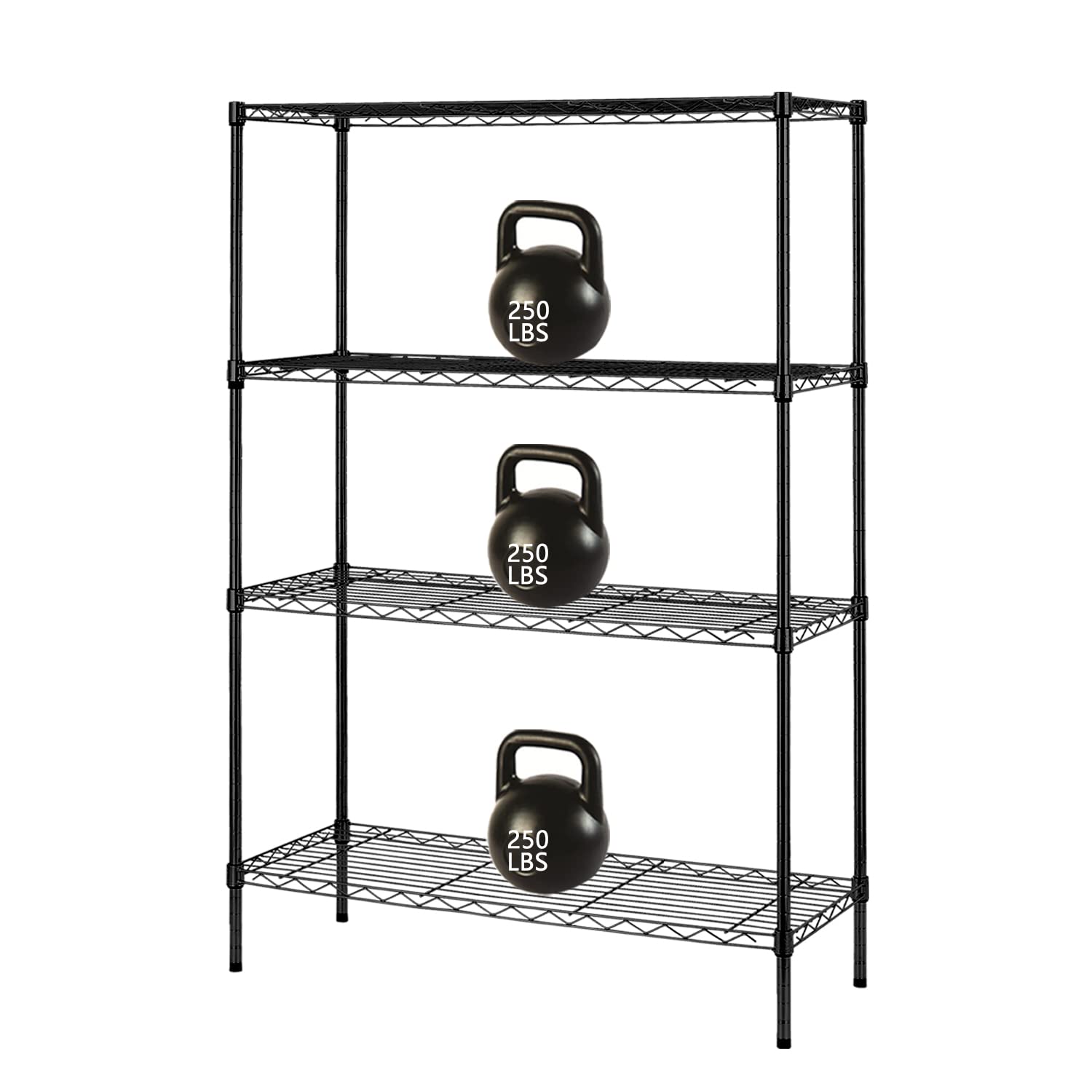 Heavy Duty 4-Tier Adjustable Metal Storage Shelves 36