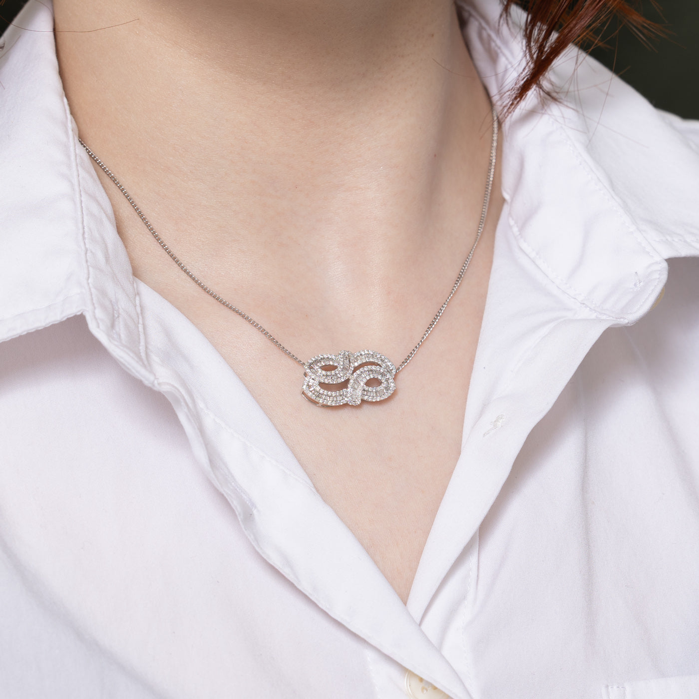 Exquisite 0.85ctw Diamond Double Cross Pendant Necklace - Elegant Religious Jewelry for Women - Perfect for Church, Weddings & Special Occasions