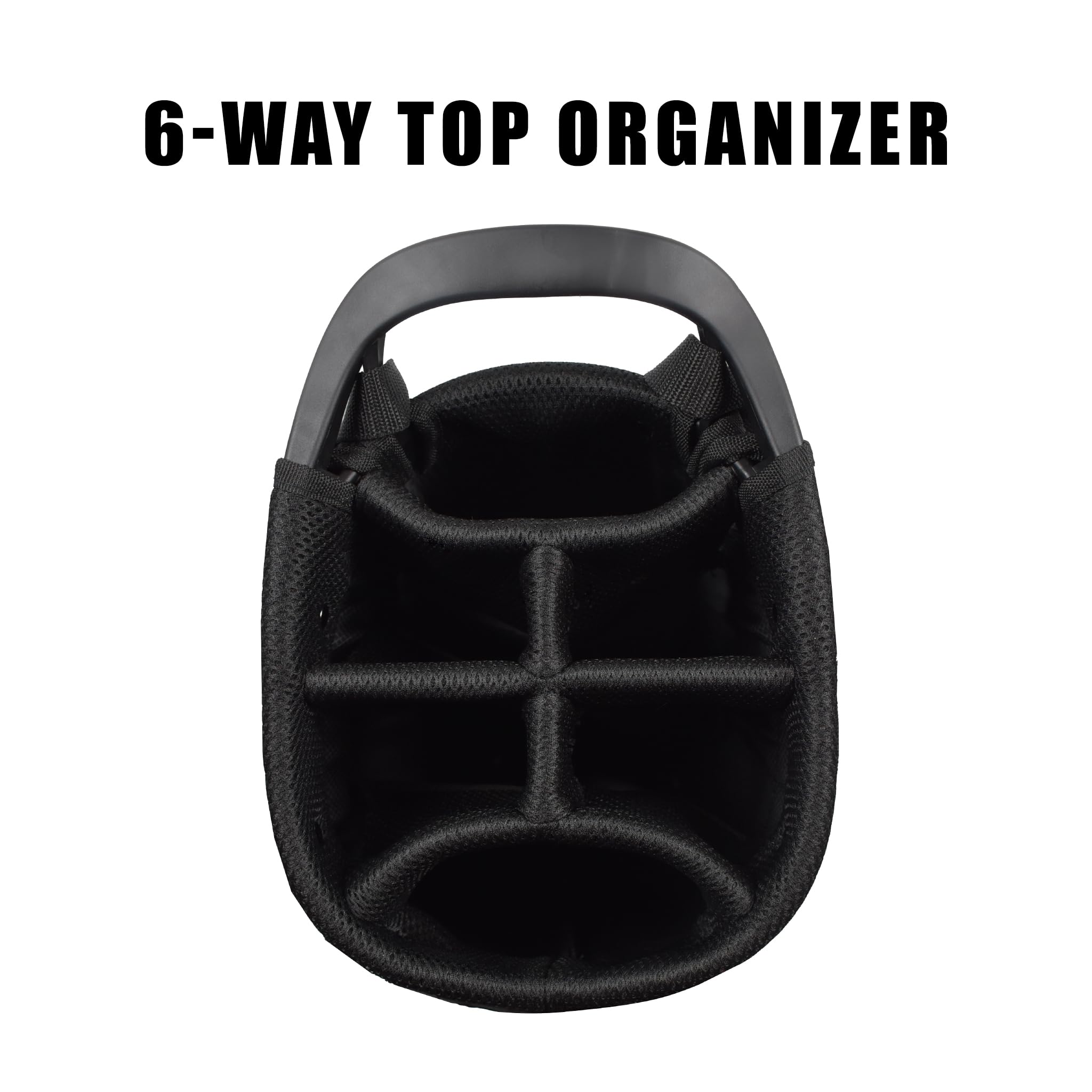 Hot-Z Golf 2.0 Deluxe Ultra Lite Stand Bag - Lightweight Golf Bag with 5-Way Divider, Dual Straps & Multiple Pockets (Black/Gray) - Perfect for Walking Golfers & Course Play