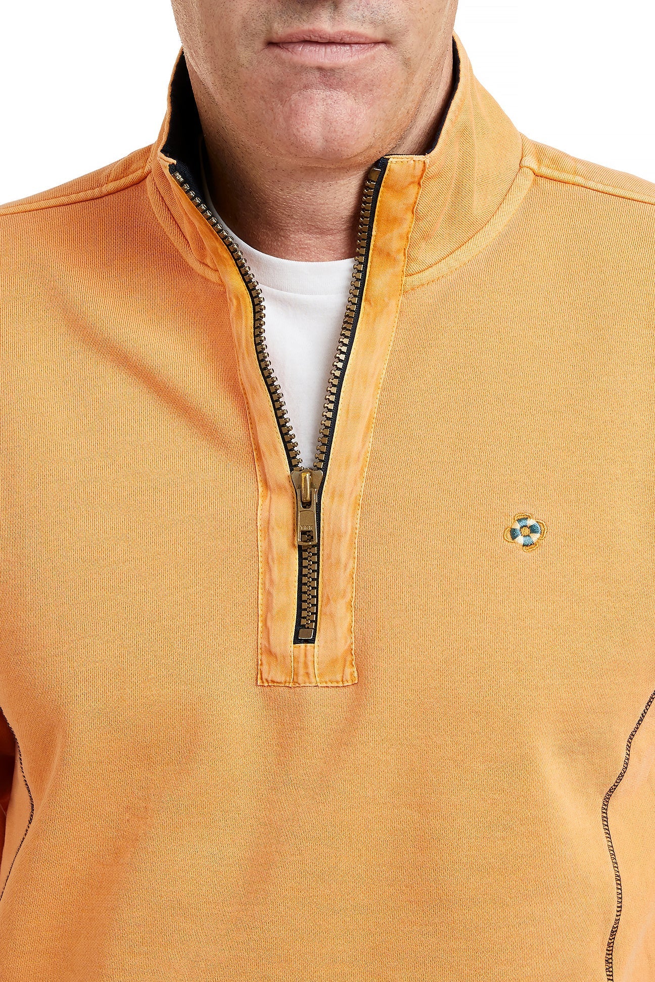 Breakwater Quarter Zip Fleece Pullover for Men & Women - Soft & Warm Mango Color - Perfect for Hiking, Camping & Outdoor Activities