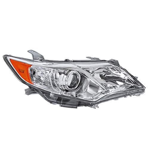 Carpartsinnovate Clear Projector Headlights Set for 2012-2014 Toyota Camry Sedan - Driver & Passenger Side - Enhanced Night Visibility & Modern Style Upgrade for Daily Commuting and Road Trips