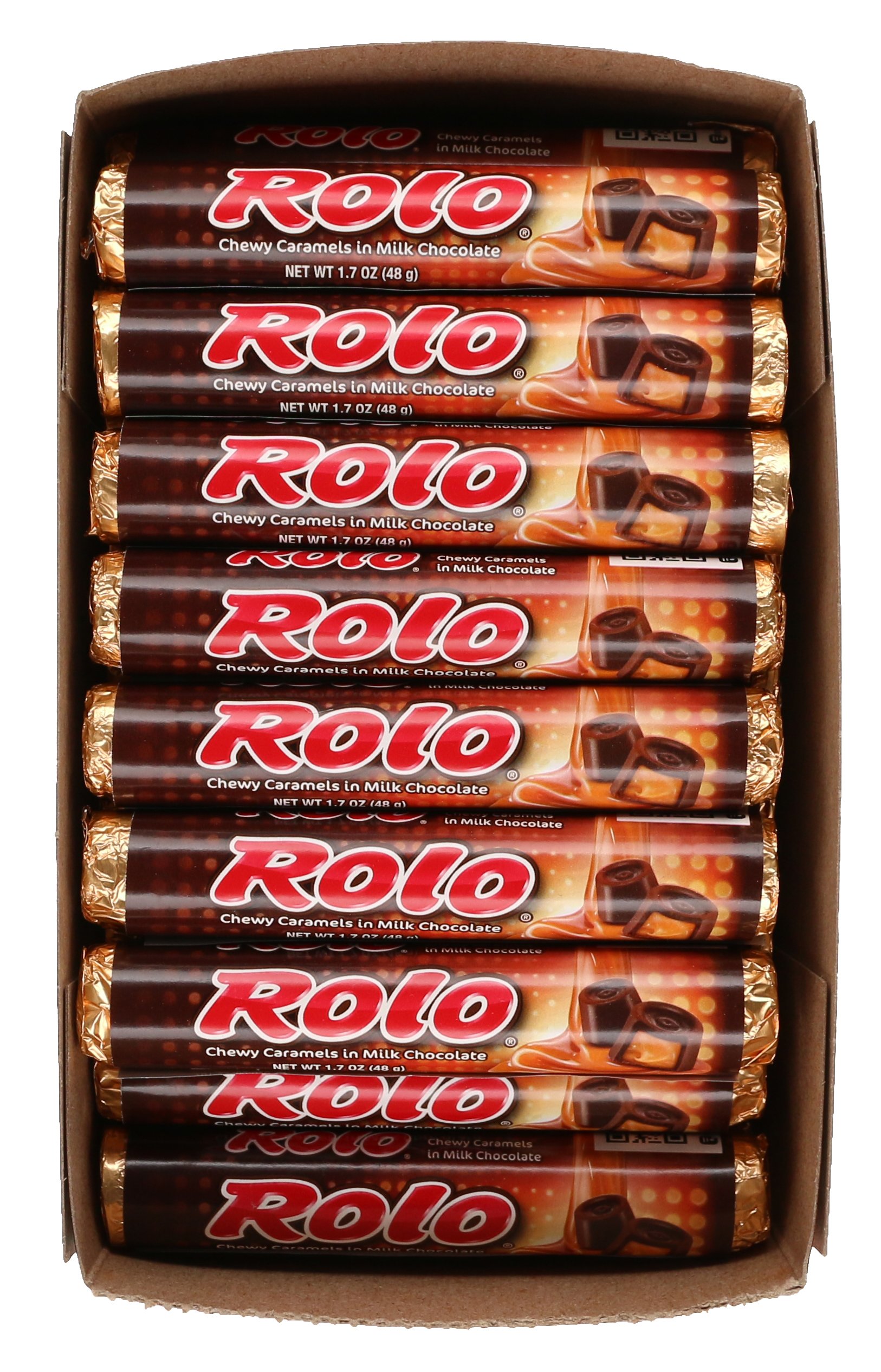 ROLO Rich Chocolate Caramels Candy Rolls - 1.7oz (36 Count) Individually Wrapped - Perfect for Halloween, Christmas Stocking Stuffers & Party Favors