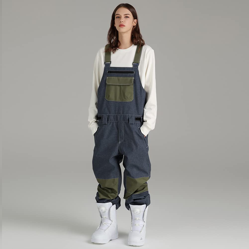 SEARIPE Women's & Men's Adjustable Insulated Snow Bib Overalls - Waterproof, Windproof & Wear-Resistant Ski Pants for Hiking, Climbing & Winter Sports