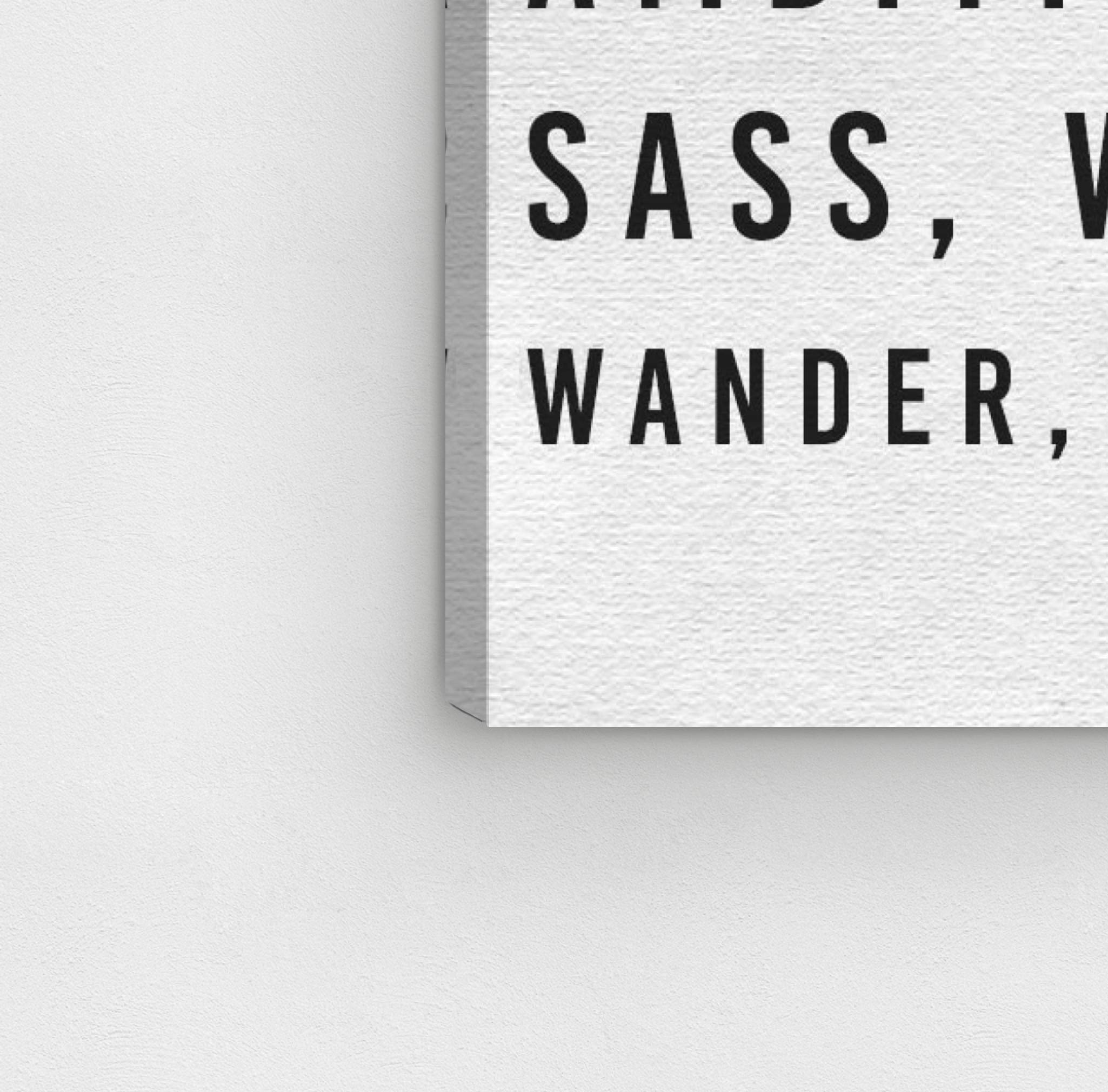 Oliver Gal Artist Co. 'Ingredients' Typography Wall Art Canvas Print - 30x20 Inch Black & White Home Decor - Perfect for Kitchen, Dining Room & Farmhouse Style Interiors