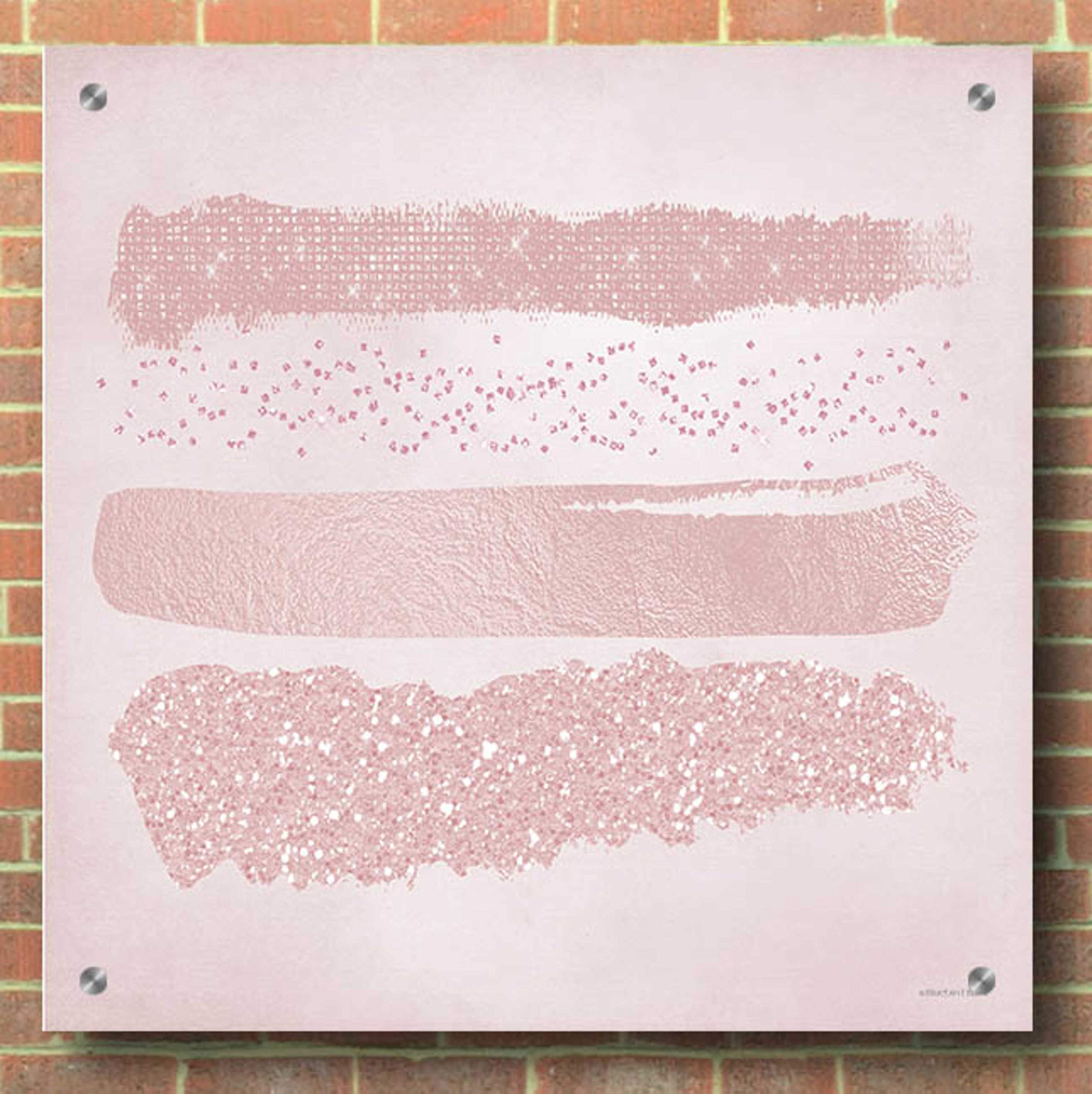 Bluebird Barn 'Pink Glitter II' Acrylic Glass Wall Art - 36x36 Inches Modern Abstract Painting for Living Room, Bedroom & Office Decor