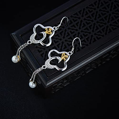 925 Sterling Silver Freshwater Pearl Bird Earrings for Women - Elegant Dangle Earrings for Parties, Weddings & Everyday Wear