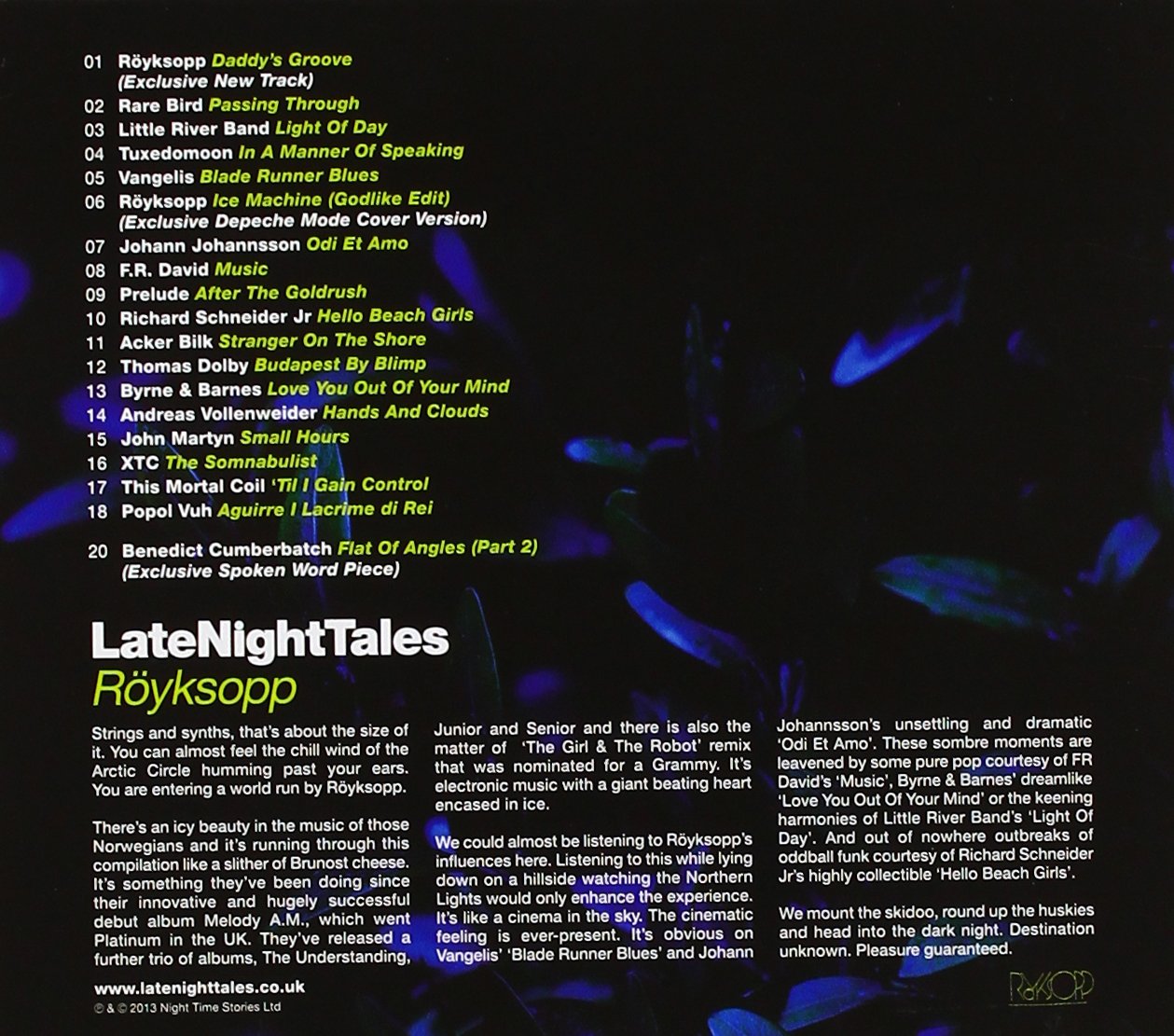 Late Night Tales: Royksopp – Chillout & Electronic Music for Relaxation, Study, and Late Night Vibes | Perfect for Home, Work, or Travel