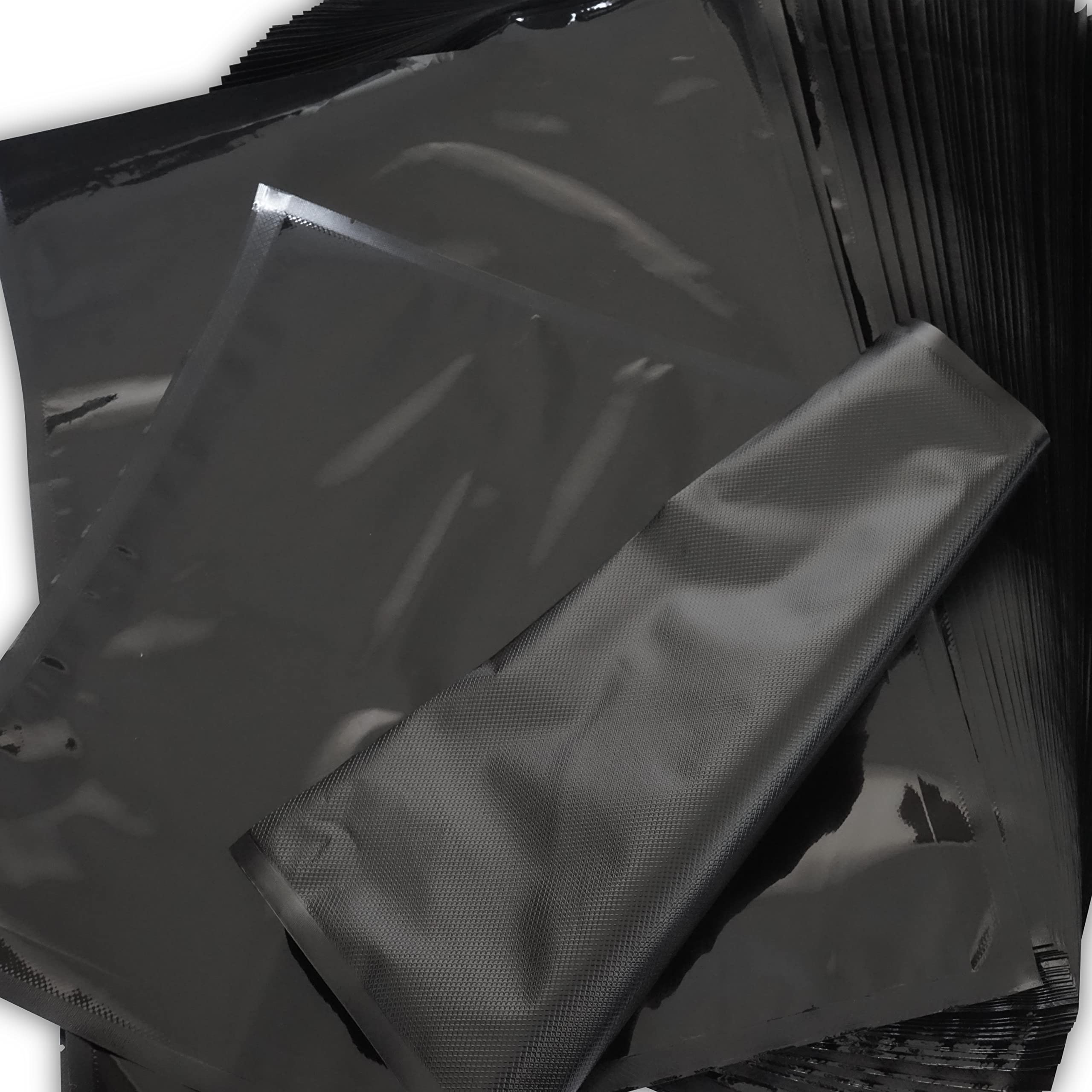 Premium Diamond Bags - 5mil Heavy Duty Vacuum Sealing Bags (11x24 Inches, 50 Pack) - Black Storage Bags for Food Preservation, Sous Vide, Marinating & Freezing - Ideal for Home Kitchen, Camping & Meal Prep