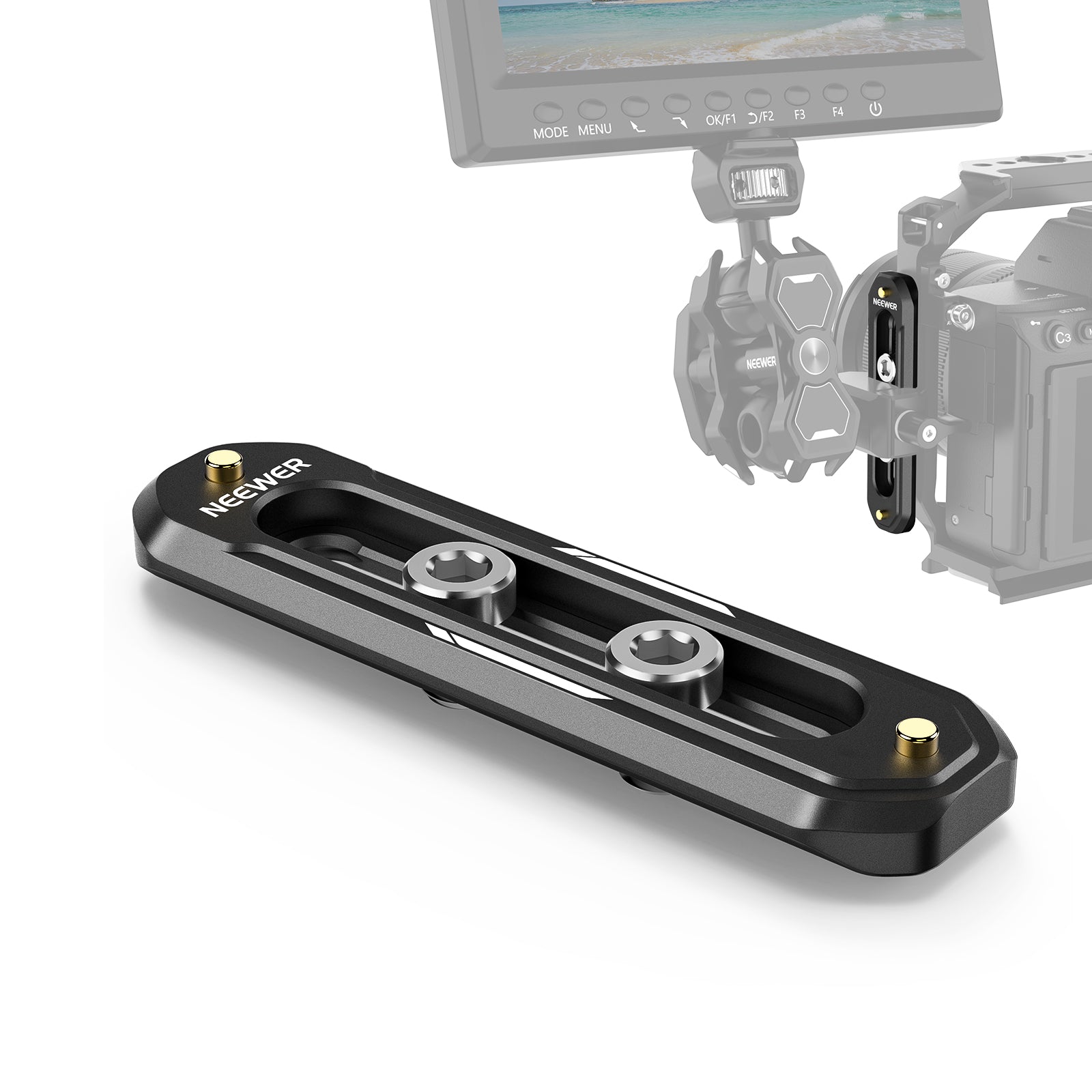 NEEWER UA007 Quick Release Mini NATO Rail Mount - Compatible with Picatinny & Weaver Rails - Perfect for Scopes, Lasers & Tactical Accessories