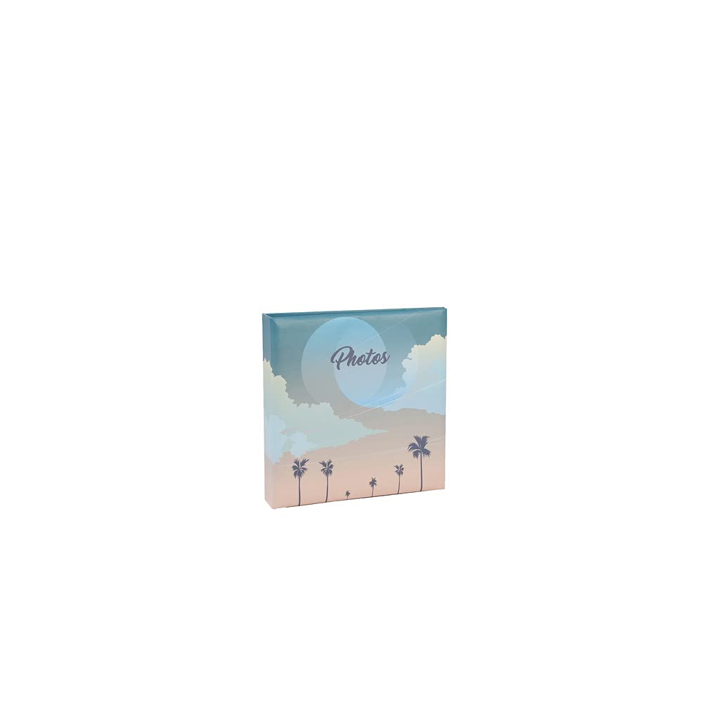 Exacompta Sunset Photo Album - 8.9 x 8.7 Inch (225 x 220mm) 100 Page Scrapbook with Plastic Pockets for 200 Photos - Trendy Matte Laminated Cover - Perfect for Wedding, Travel & Family Memory Preservation
