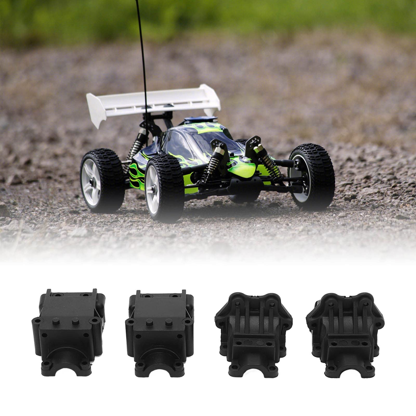 VBESTLIFE RC Car Gearbox Cover Set - Durable Housing for Wltoys 144001, 144002, 124019, 124018 - Perfect for Off-Road Racing and Maintenance