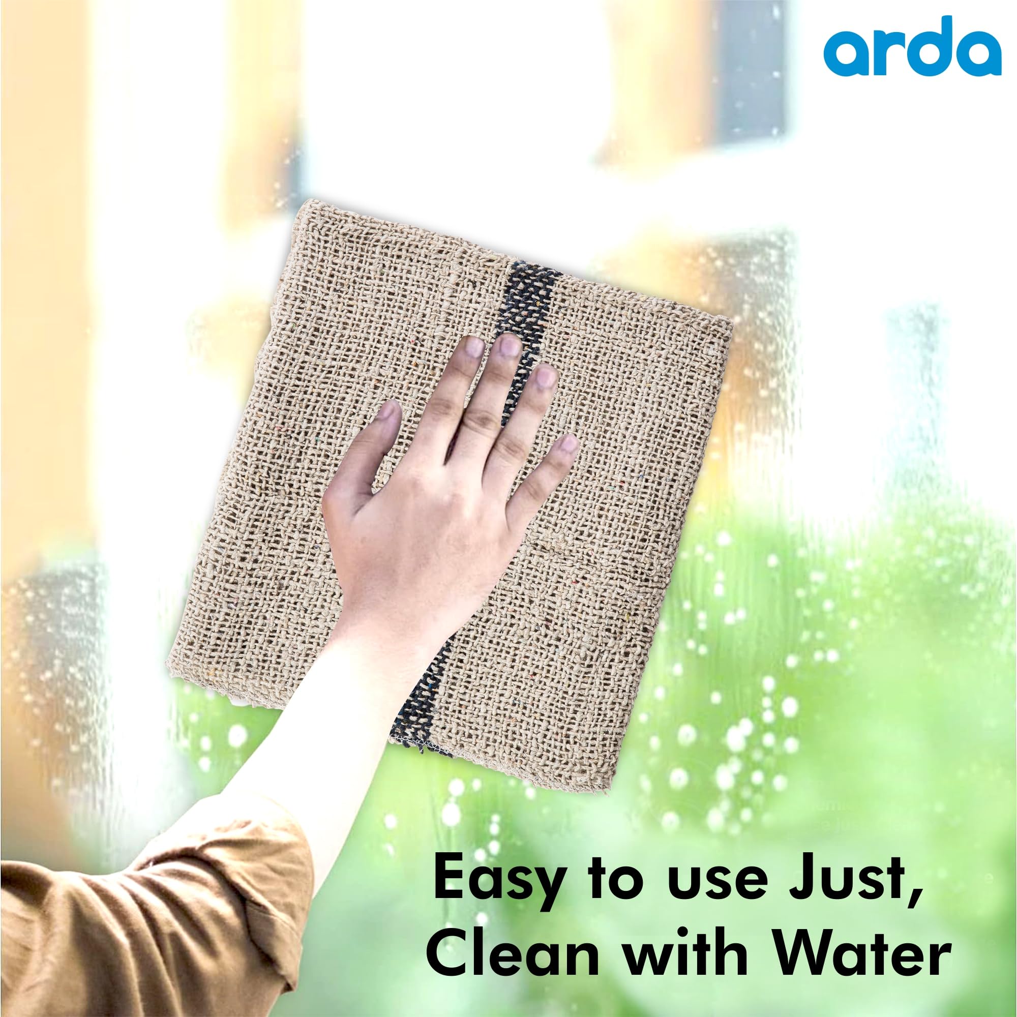 Arda Cotton Floor Cleaning Pocha - Reusable & Washable 28x28 Inch Large Mop Cloth (Pack of 2) - Perfect for Hardwood Floors, Tile, and Kitchen Cleaning