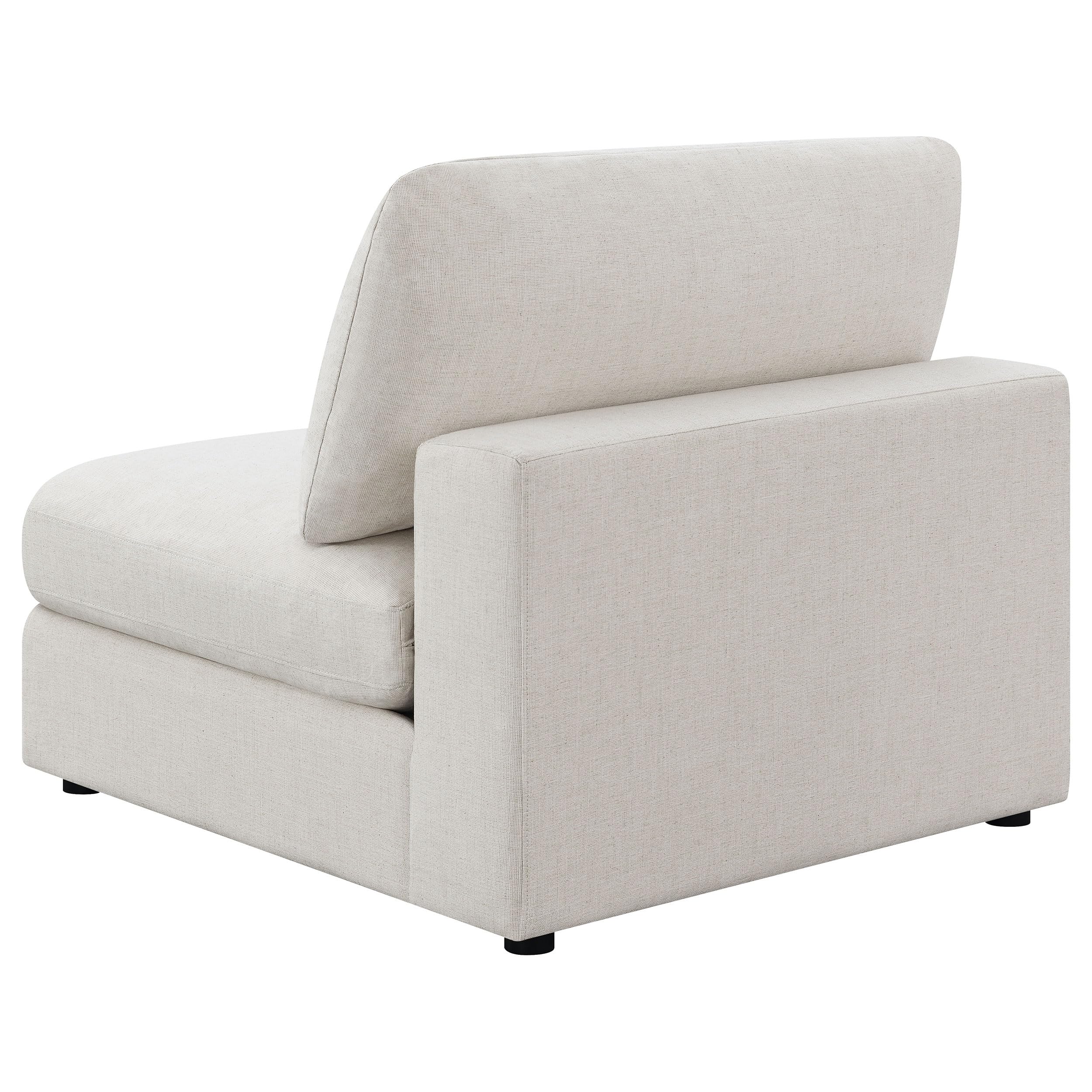 Coaster Home Furnishings Serene Upholstered Armless Chair in Beige - Perfect for Living Room, Bedroom or Office Accent Seating