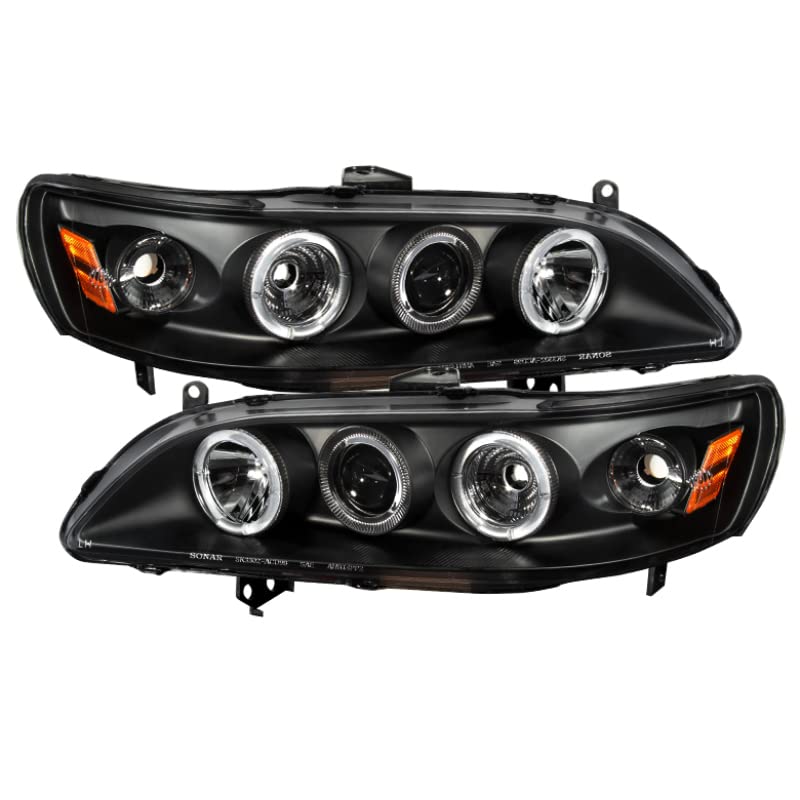 Spyder Auto 5010728 LED Halo Projector Headlights - Black/Clear - High Performance Lighting for Trucks & Jeeps - Off-Road & Night Driving Enhancement