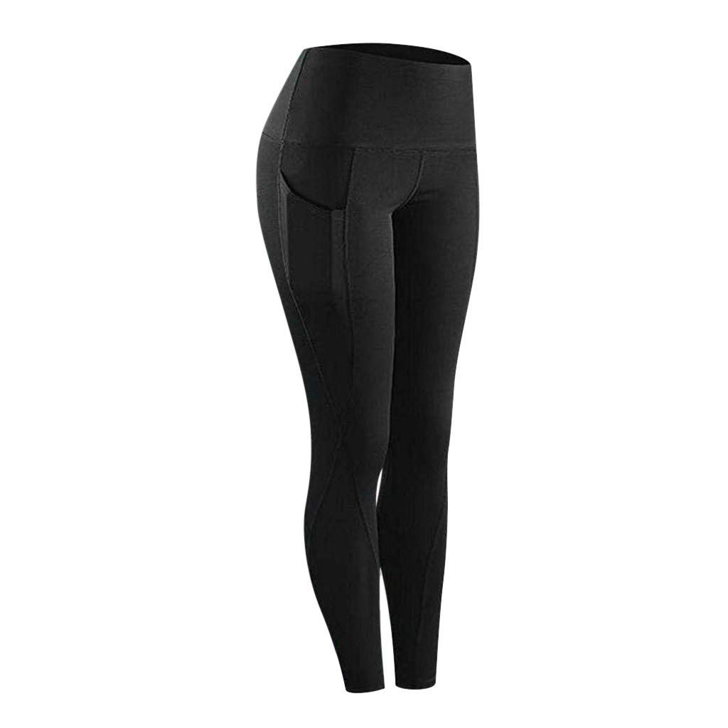 Smooto High Waist Yoga Pants - Tummy Control & Butt Lifting for Workout (Black)