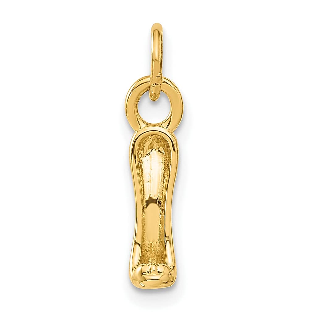 14K Yellow Gold 3D High Heel Shoe Charm Necklace Pendant - Elegant Fine Jewelry Gift for Women, Perfect for Birthday, Anniversary & Special Occasions