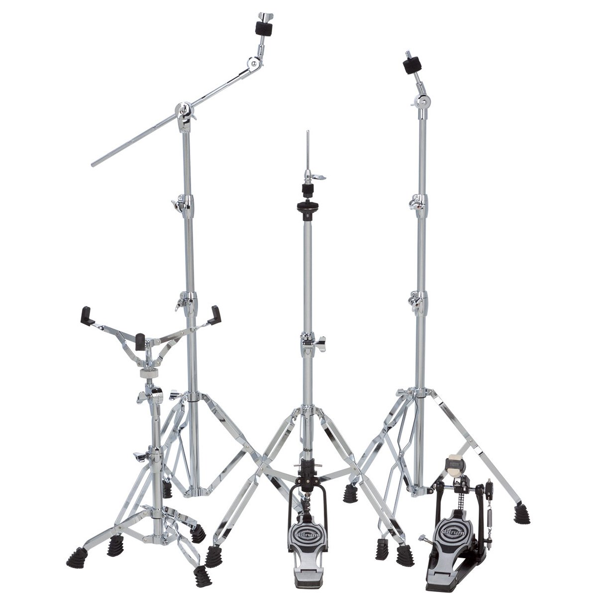 ddrum RXHP Drum Set Cymbal Stands RX Series Hardware Pack - Professional Chrome Drum Accessories for Live Performances & Studio Recording