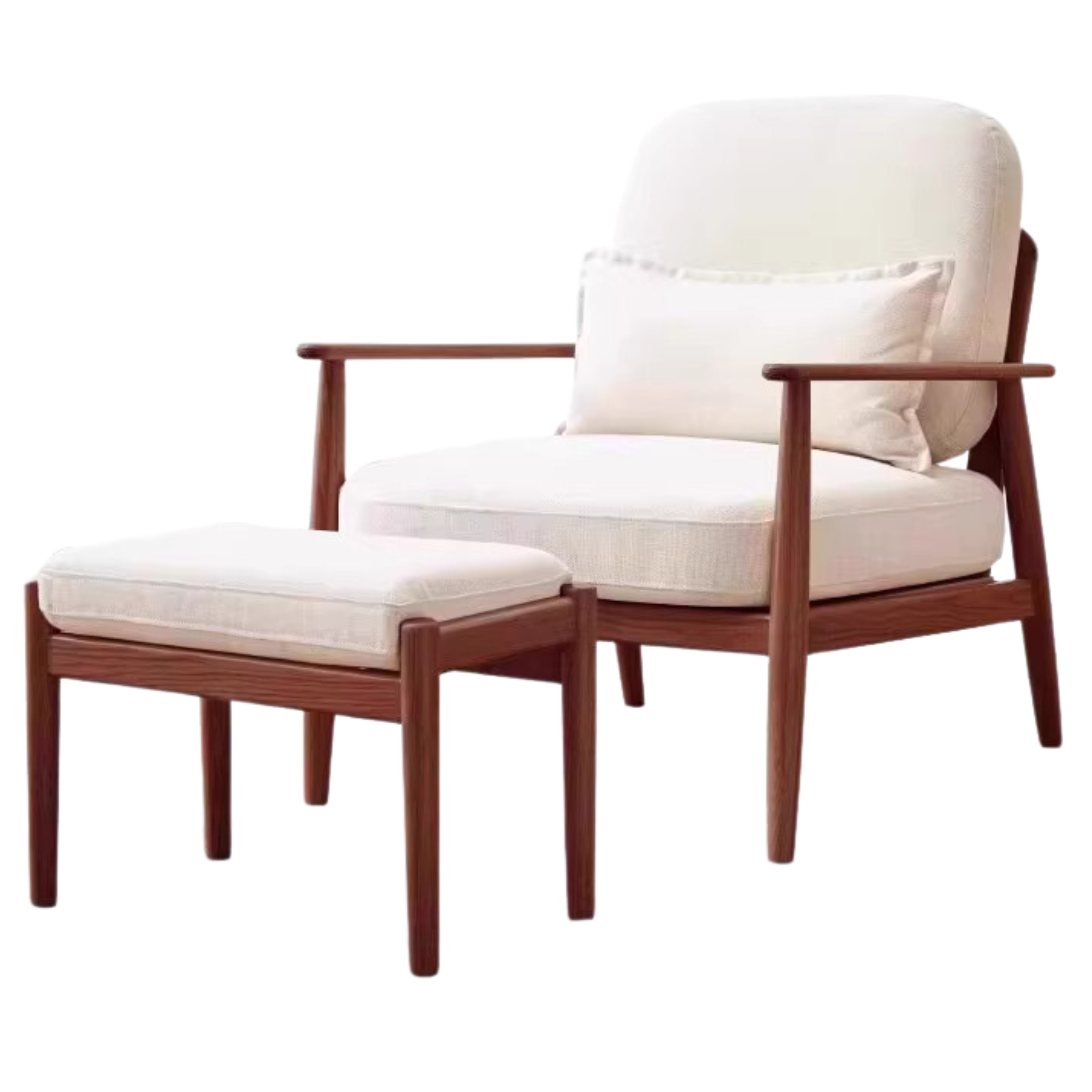Solid Oak Wood Walnut Finish Leisure Combination Set - Perfect for Living Room, Bedroom, or Office Furniture
