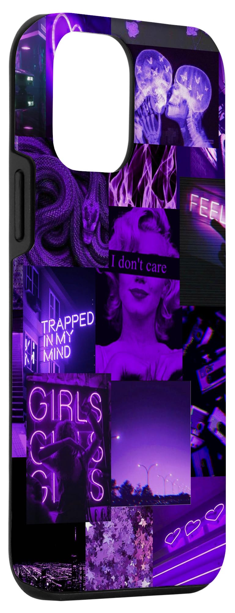 iPhone 12 Mini Y2K Aesthetic Purple Psychedelic Groovy Modern Phone Case for Trendy Daily Use and Social Media Showcase
