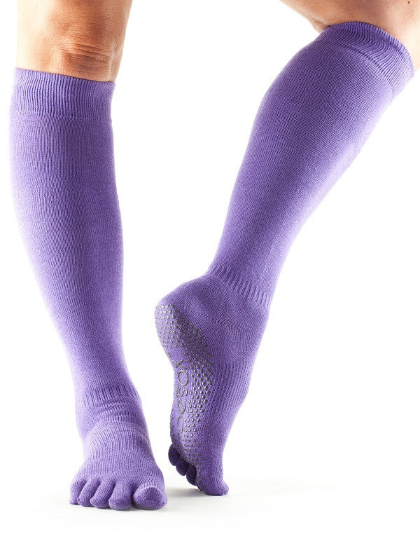 ToeSox Scrunch Knee High Grip Socks - Non-Slip Yoga, Pilates & Dance Socks for Women - Perfect for Barre, Ballet & Workout - Breathable & Comfortable