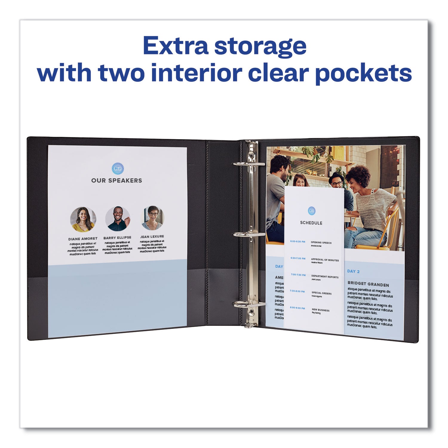 Avery® Durable 3-Ring Binder with DuraHinge™ Technology, 1.5