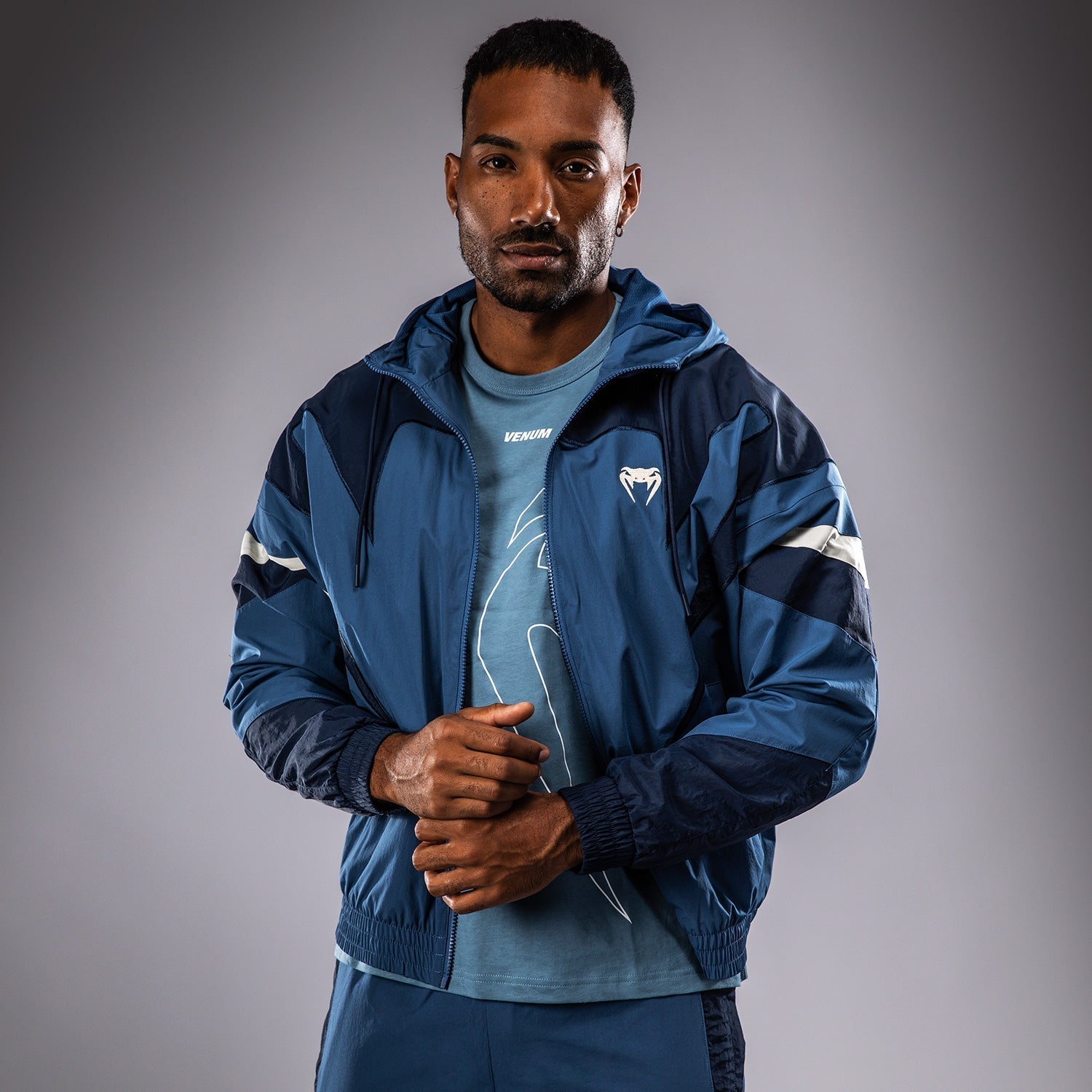 Venum Attack 90 Tracksuit Jacket for Men - Midnight Blue Athletic Wear - MMA Training, Gym Workout & Street Style Outfit