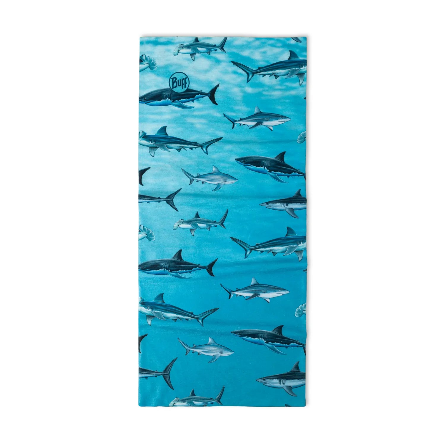 CoolNet UV® Cooling Neck Gaiter for Youth - Shark Diver Design - Sun Protection & Breathable for Outdoor Sports, Swimming, and Beach Activities
