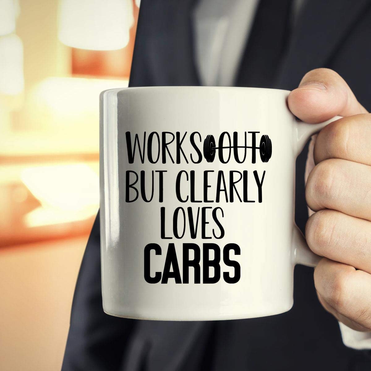 11Oz Ceramic Coffee Mug - Perfect Gym Gift for Fitness Lovers & Workout Enthusiasts | Ideal for Protein Shakes, Post-Workout Drinks & Gym Hydration