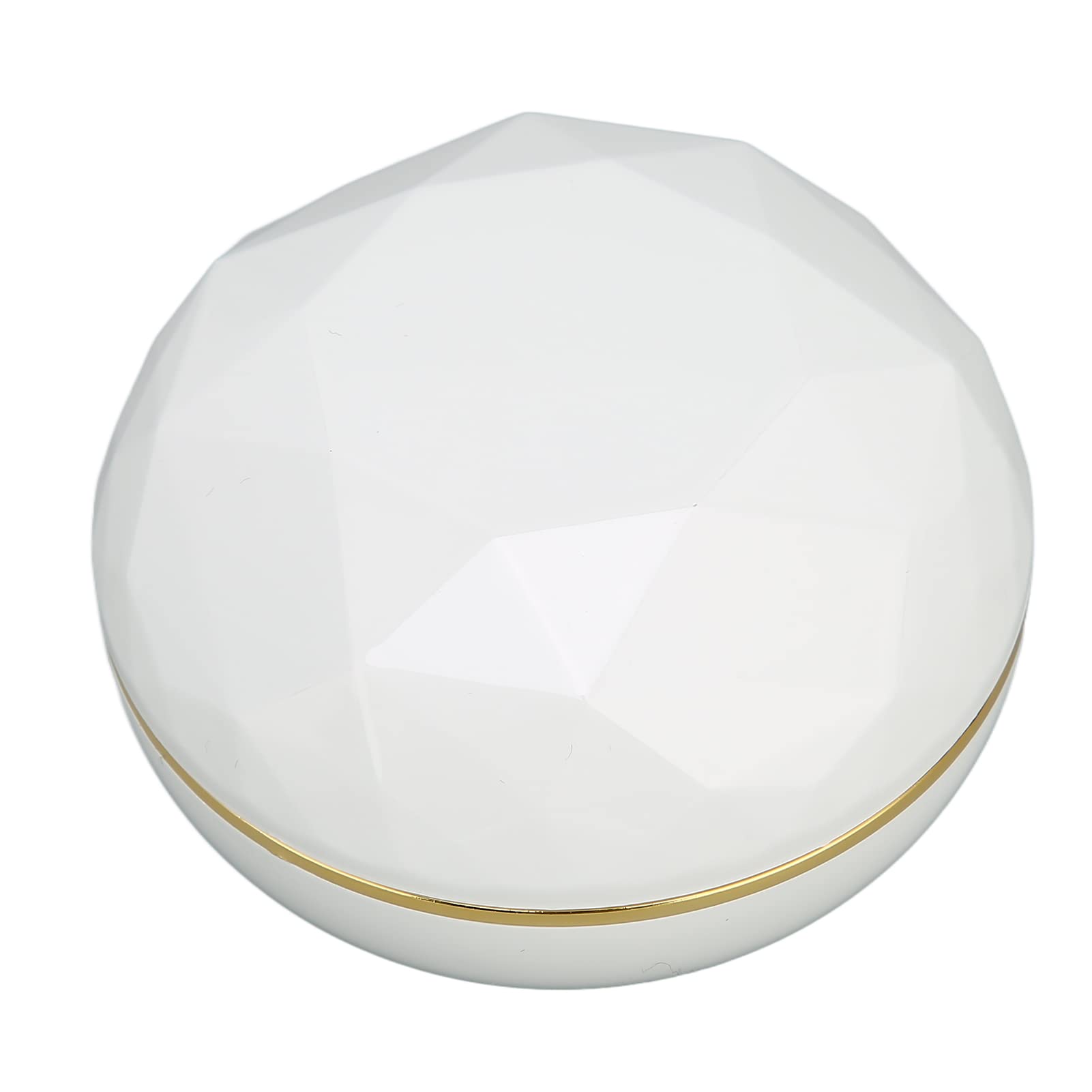 Jopwkuin Jewelry Display Box - Stylish Plastic LED Ring Storage Case with Flocking Lining, Unique Shape for Engagement Rings & Wedding Proposals (White) | Perfect for Jewelry Stores, Wedding Proposals & Gift Presentation