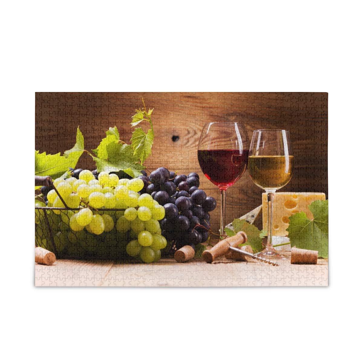 500-Piece Jigsaw Puzzle - Wine & Grapes Theme - Challenging Puzzle for Adults & Kids - Perfect DIY Gift for Family Game Night & Relaxation Activities