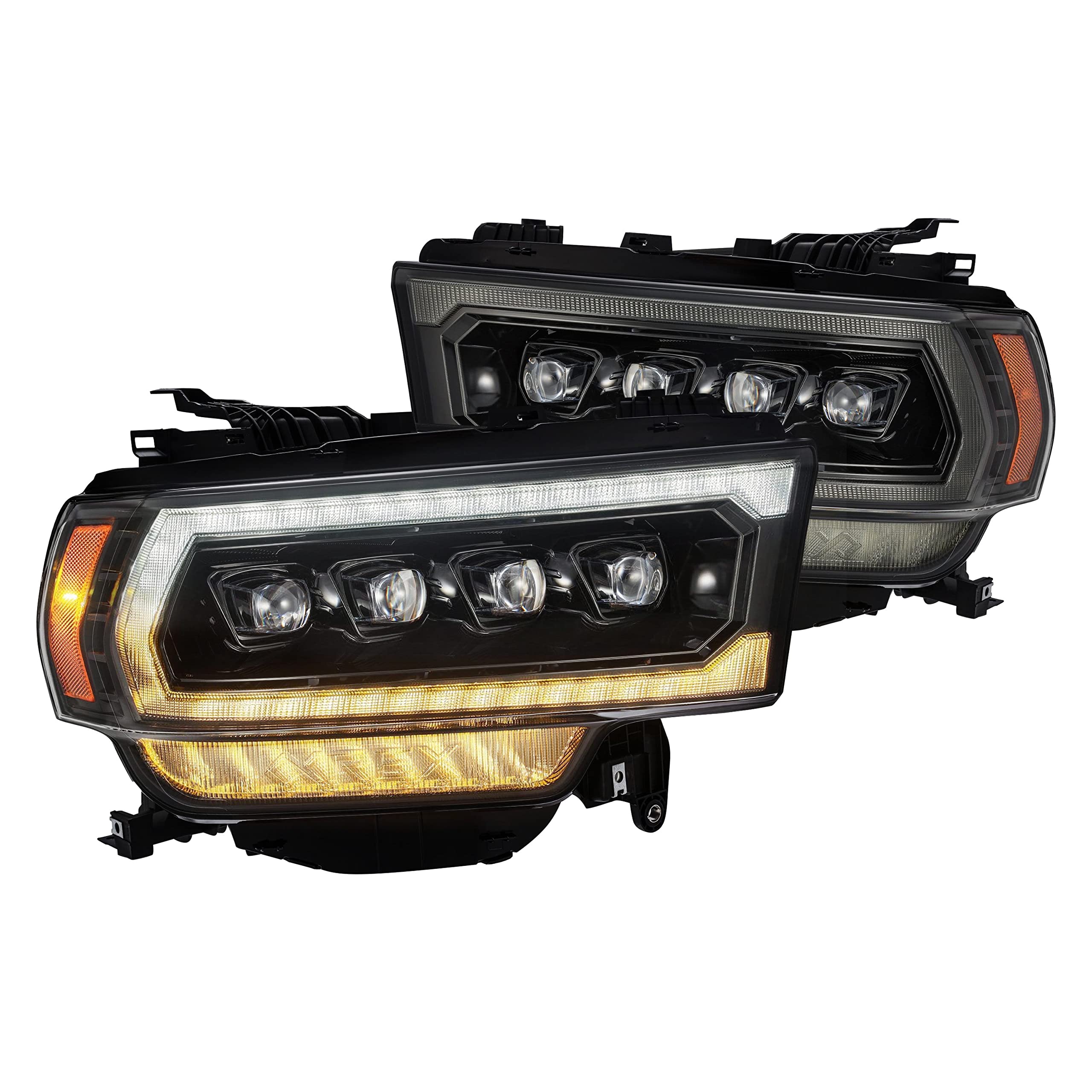 AlphaRex USA 880552 Nova Series LED Projector Headlights - Compatible with Ram 2500 (2013-2018) - Clear Lens - High Performance Off-Road Lighting Upgrade for Night Driving & Truck Customization