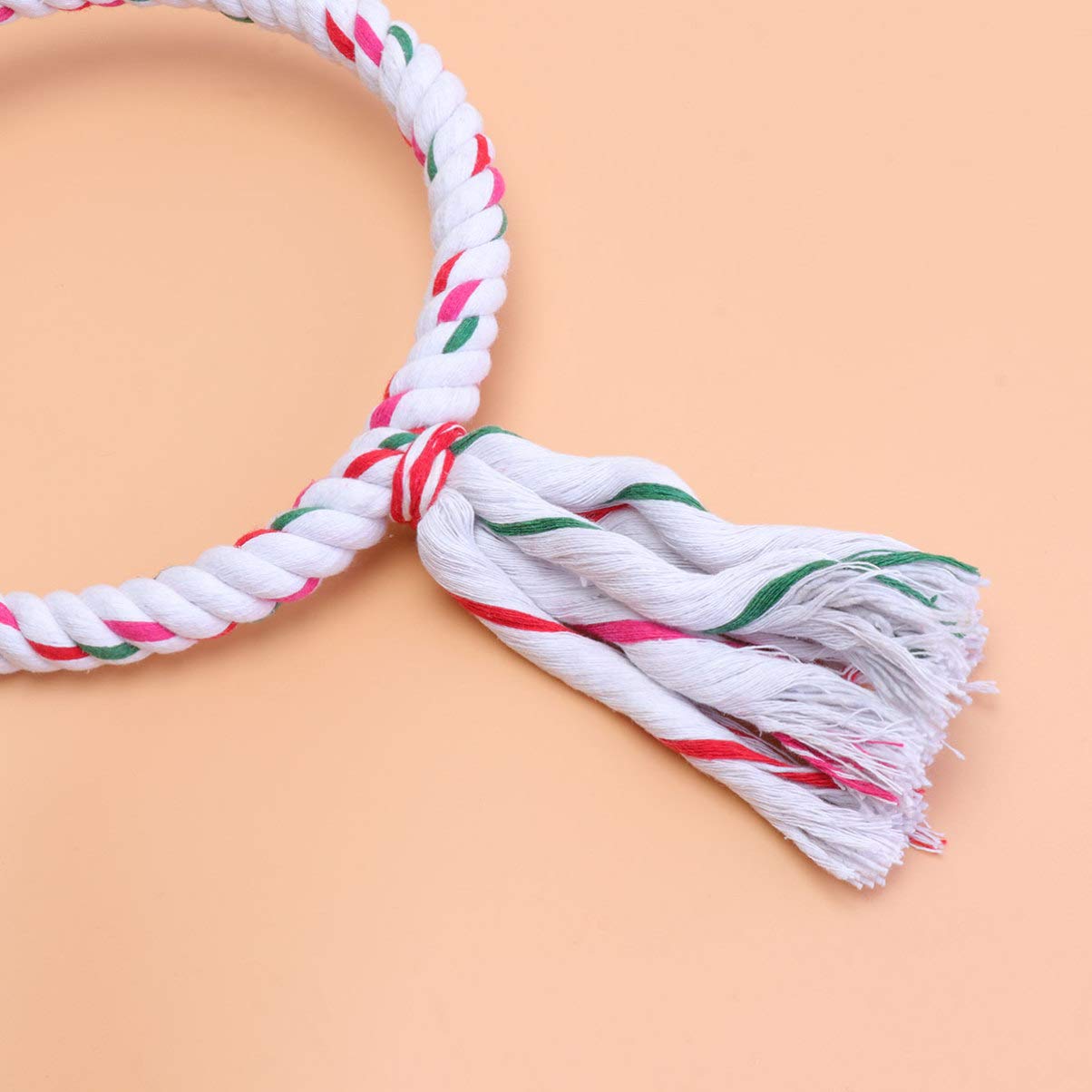 POPETPOP Colorful Parrot Chew Toys - Hanging Bird Swing with Rope Stand & Chewing Rings - Durable Pet Climbing & Grinding Toys for Parakeets, Cockatiels, Macaws (Perfect for Cage Play & Exercise)