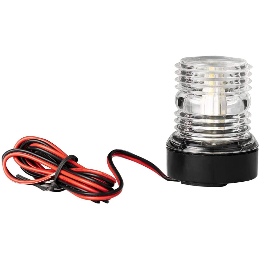 Eaarliyam 360 Degree LED Boat Navigation Lights - White Marine Anchor Light for Yachts, Sailboats & Boating Safety | Waterproof Signal Lamp for Night Sailing, Fishing & Dock Lighting