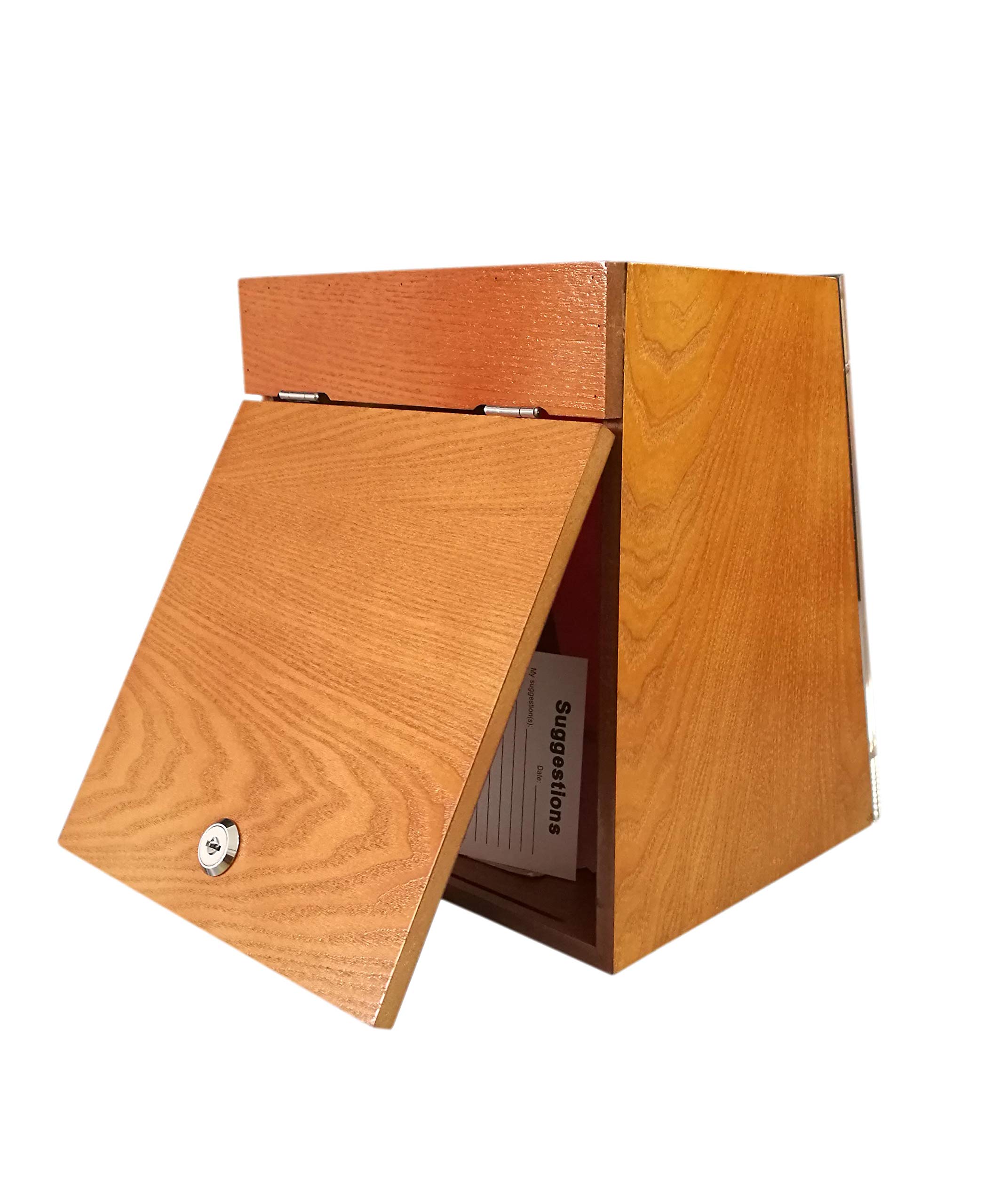 FixtureDisplays® Clear Acrylic Donation Box with 8.5x11 Sign Holder - Tithing, Suggestion & Fundraising Box for Churches, Events & Charities (Model 21275-MO-FBA) - Perfect for Church Collections, Voting Ballots & Charity Drives