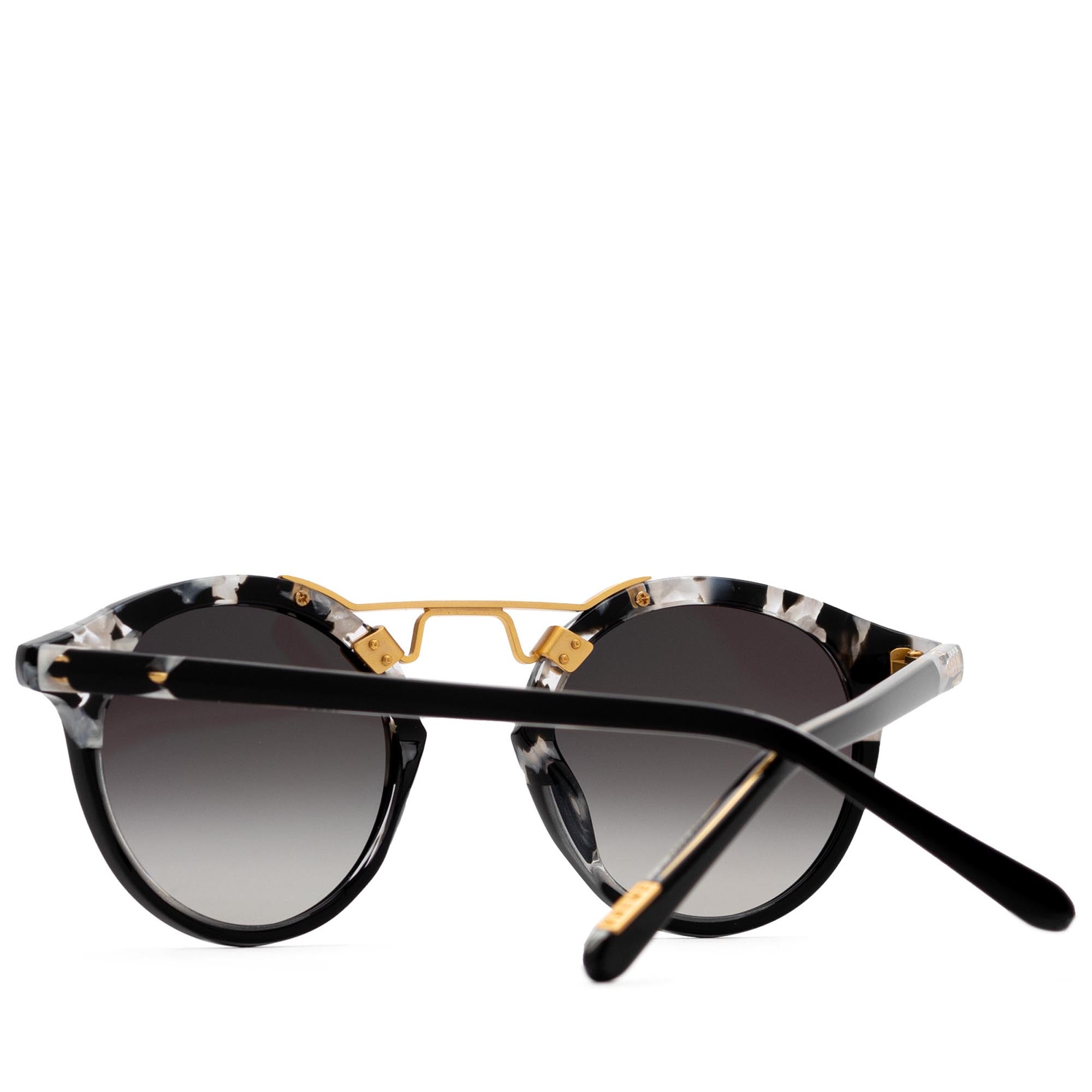 Krewe St. Louis Classic Sunglasses for Women & Men - Interstellar Gold Grey Gradient Polarized Lenses - UV Protection for Driving, Beach & Outdoor Activities
