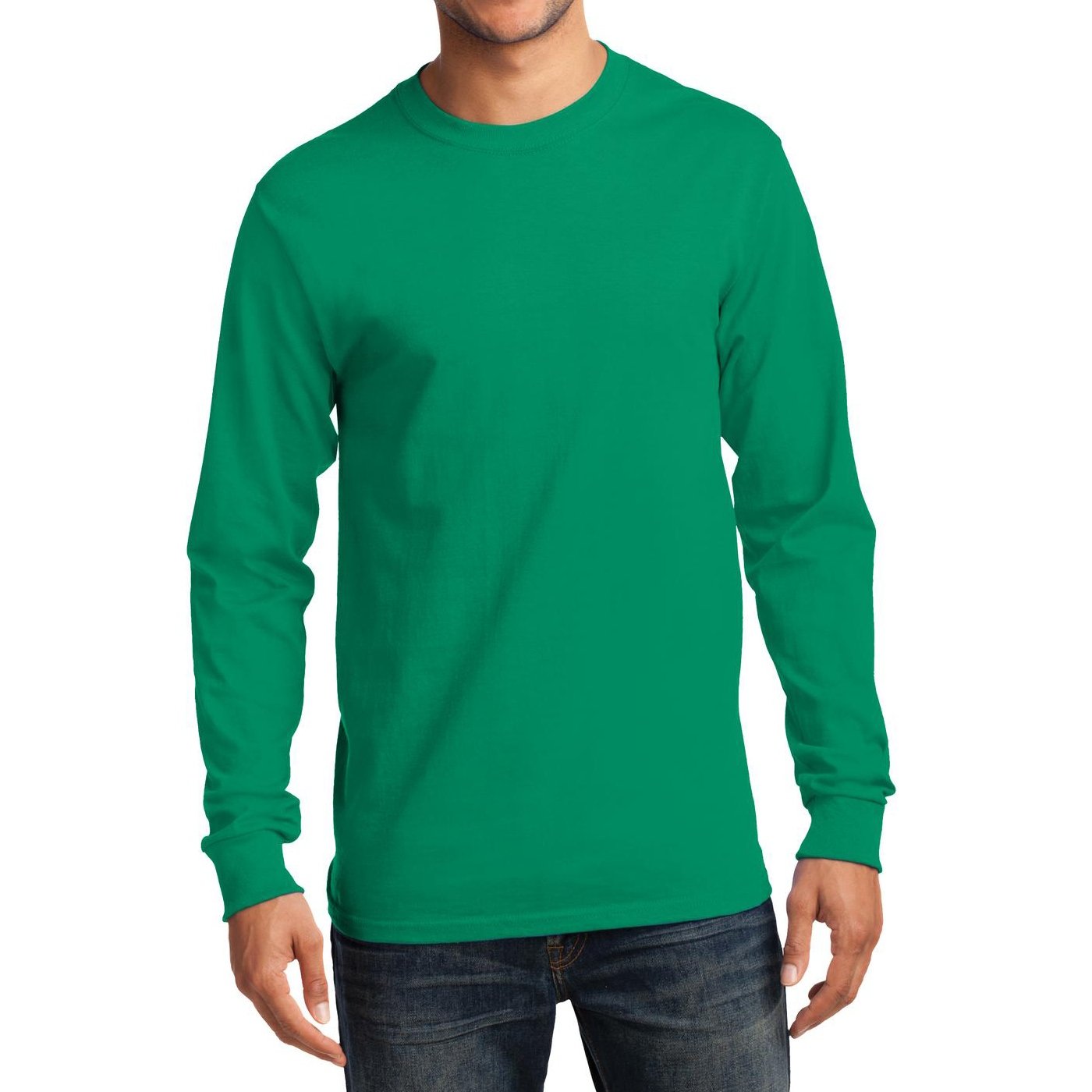 Men's Long Sleeve Essential T-Shirt - Comfortable Casual Basic Tee for Everyday Wear, Work & Outfits | Soft Cotton Crewneck Top