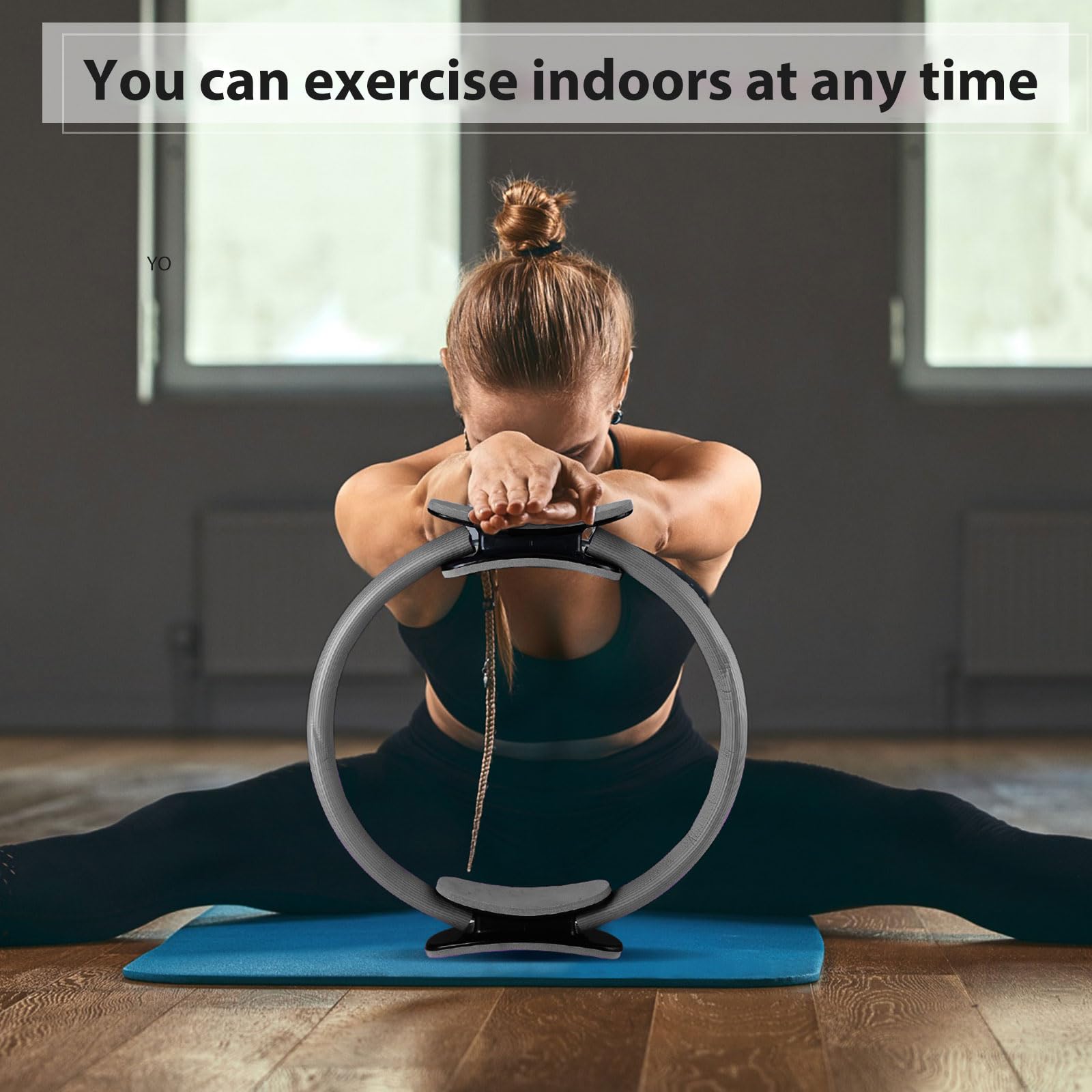 Syhood 11.81 Inch Pilates Ring - Lightweight Flexible Yoga Circle for Fitness, Physical Therapy & Resistance Training - Tone Arms & Legs - Perfect for Home Workouts, Gym & Rehabilitation Exercises