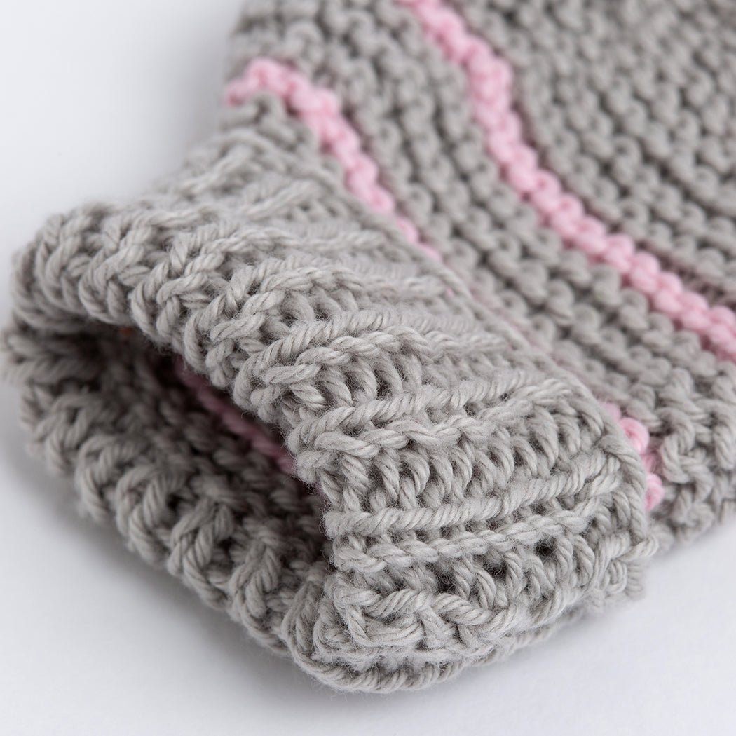 Baby Striped Booties and Mittens Knitting Kit - Soft Yarn for Newborns & Infants - DIY Handmade Gift for Baby Showers & Winter Essentials