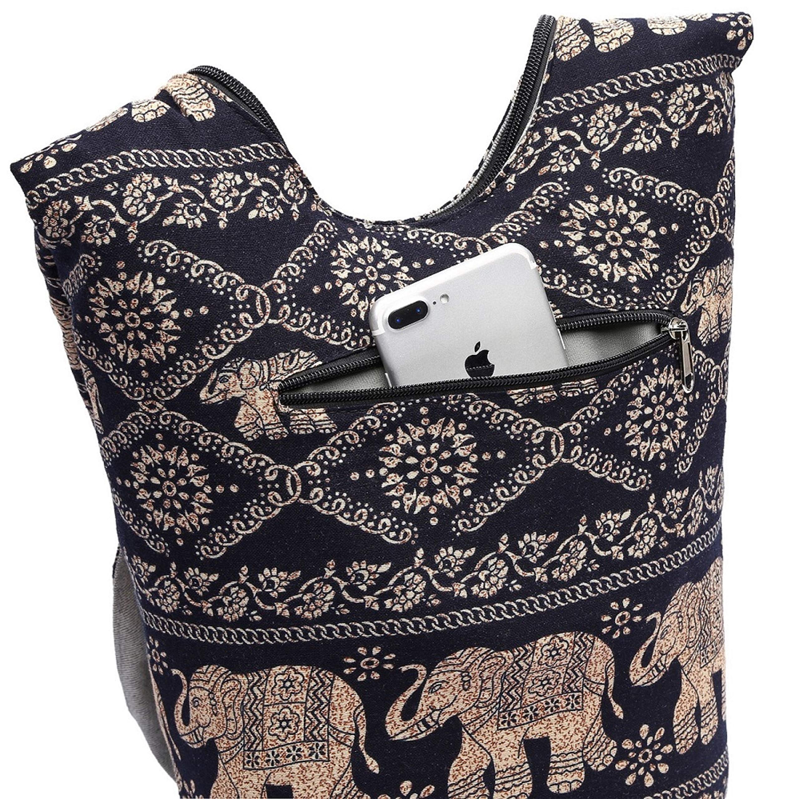 Stylish Women's Canvas Shoulder Bag - Bohemian Animal Print Crossbody Purse for Everyday Use, Travel & Casual Outings