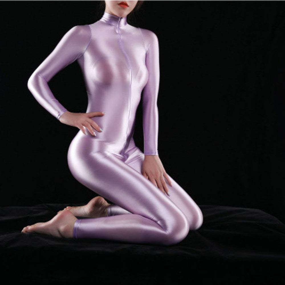 MMED Seamless Glitter Yoga Outfit - Shiny Purple Women's One-Piece Workout Set for Gym, Home & Activewear | Perfect for Yoga, Pilates & Fitness Training