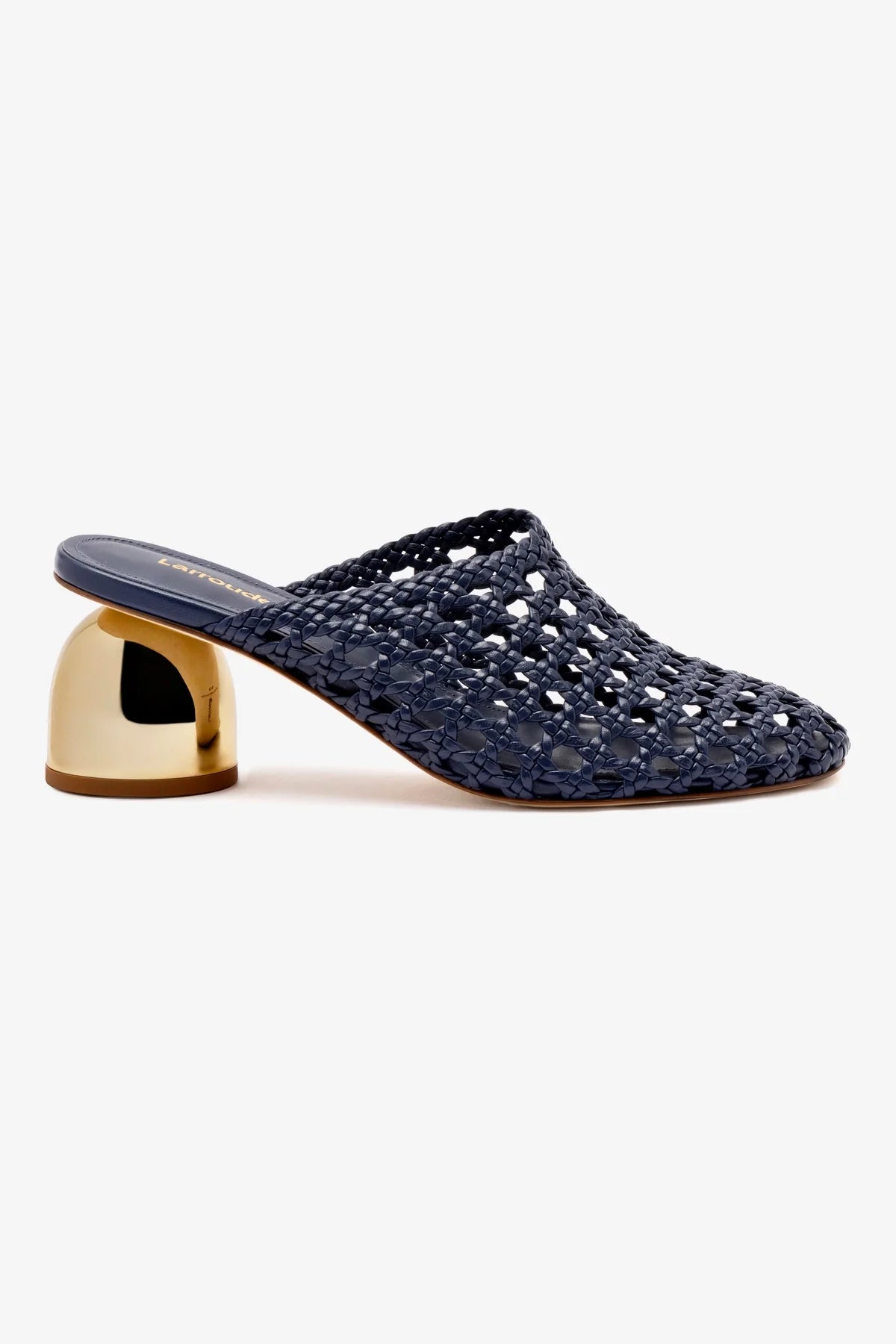 Dew Drop Macrame Mule Shoes in Navy Blue Leather - Comfortable Bohemian Style Slip-On Sandals for Women | Perfect for Beach, Summer Outfits and Casual Wear