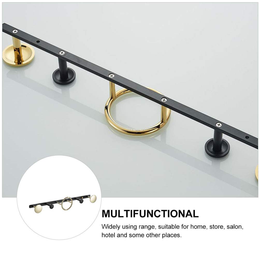 1pc Brass Wall Coat Hook - Elegant Bathroom & Entryway Hanging Hook for Clothes, Hats & Accessories | Space-Saving Door Mounted Row Hooks | Modern Home Decor for Bedroom, Hallway & Closet Organization
