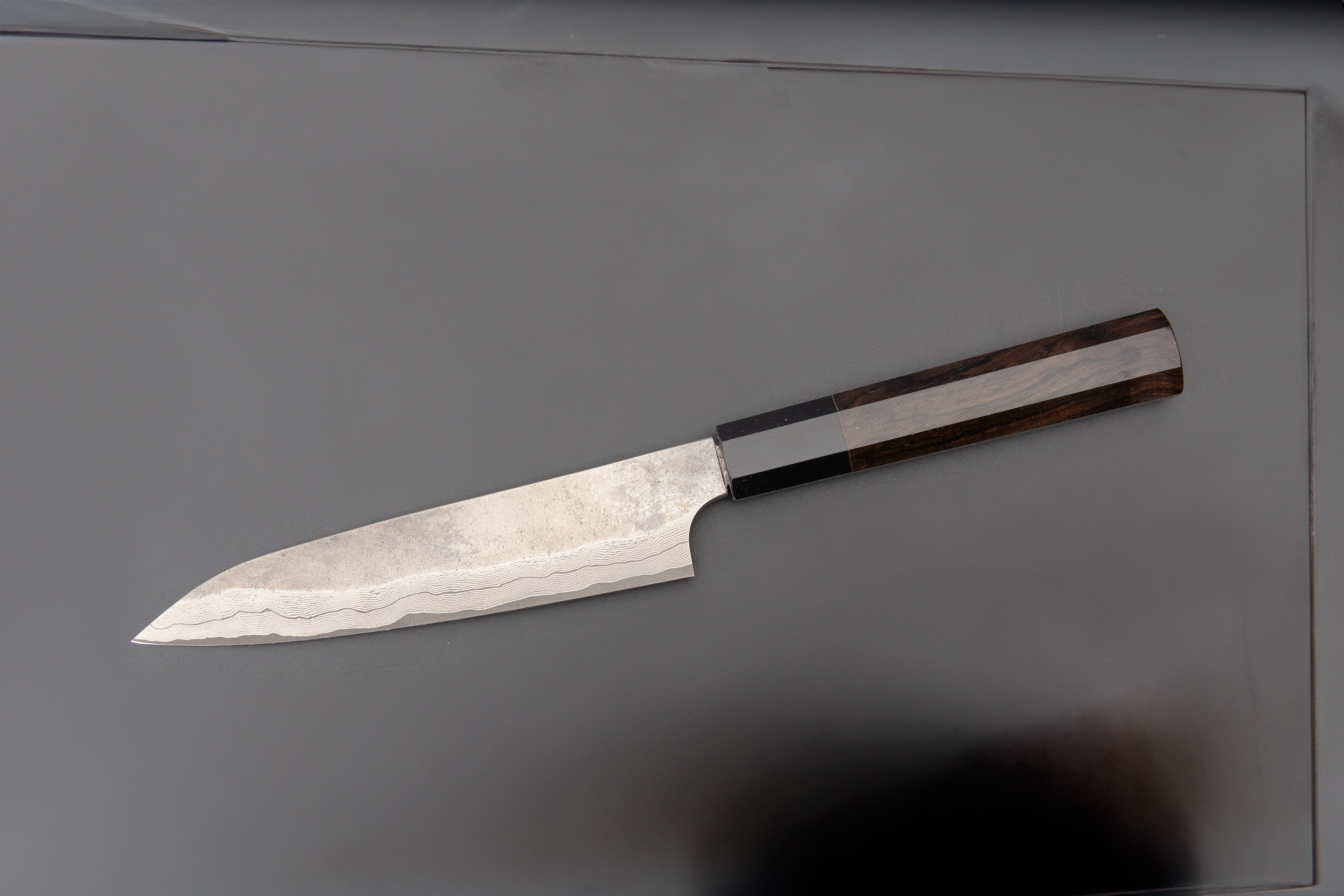 Nigara Silver #3 Kurozome 140mm Petty Knife - Japanese Stainless Steel Kitchen Knife for Slicing, Peeling & Precision Cutting - Perfect for Chefs, Home Cooks & Fruit Carving