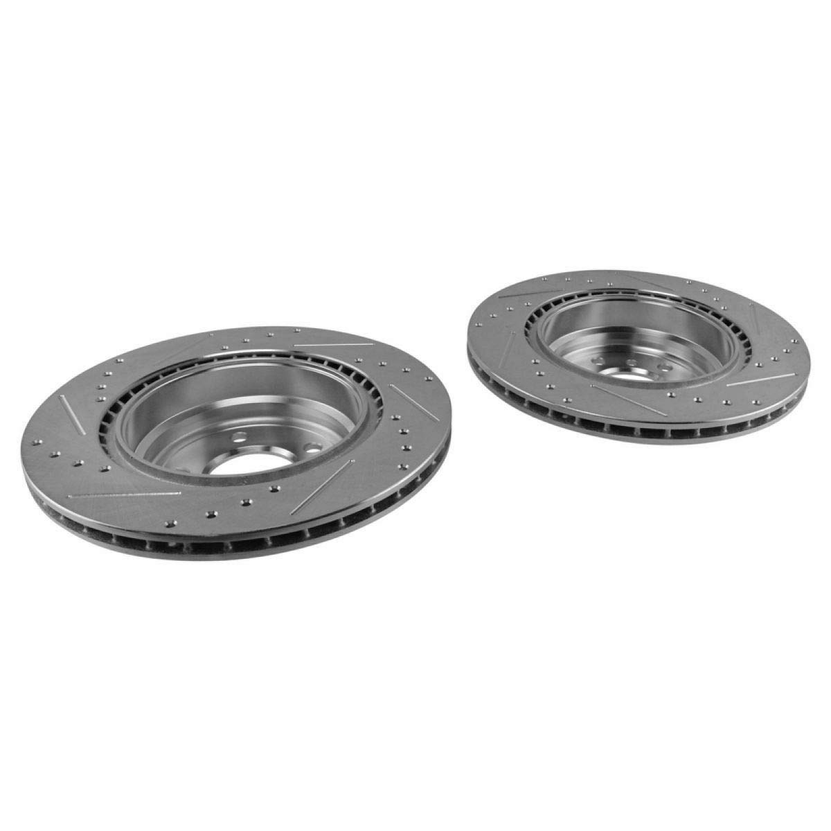 High-Performance BMW Brake Rotors - Drilled & Slotted Zinc Plated with Posi Quiet Ceramic Pads | 100% New Auto Parts & Car Accessories | Perfect for Racing, Daily Driving & Performance Upgrades