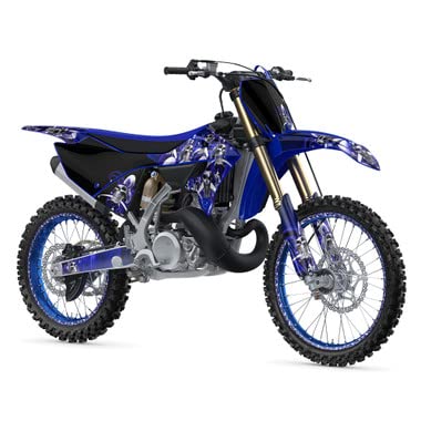 2022-2025 Yamaha YZ250 2-Stroke Dirt Bike Graphics Kit - Jester Blue Senge Design | High-Quality Vinyl Decals for Off-Road Racing & Motocross Performance