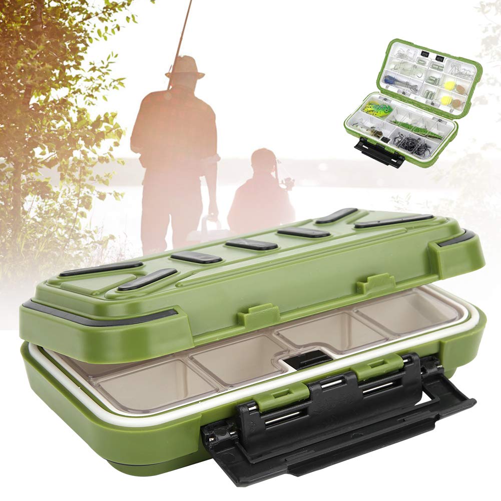 EVTSCAN Waterproof ABS Fishing Tackle Box - Portable Bait & Lure Storage Organizer with Hooks Compartment | Perfect for Freshwater & Saltwater Fishing Trips, Boat & Shore Angling Accessories